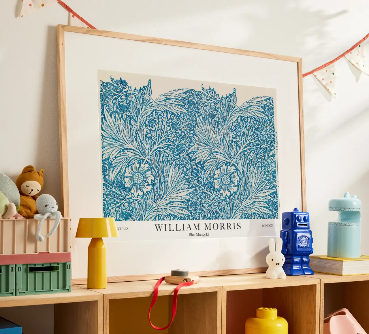 William Morris, Calendula blu carta hahnemühle da Peaches Art Prints