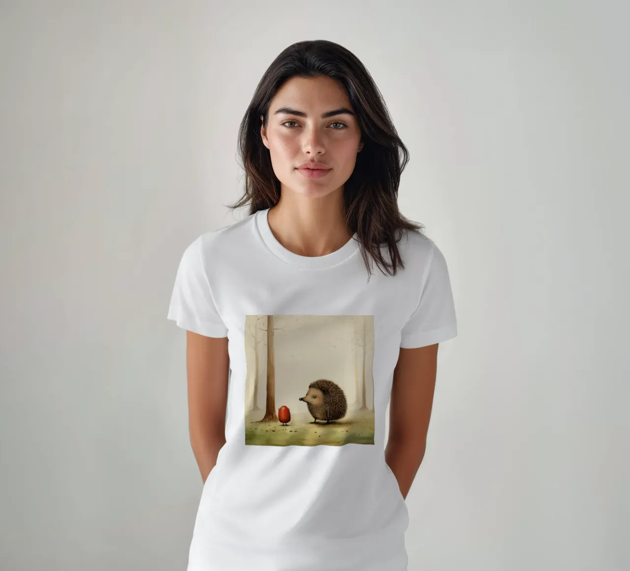 Riccio minimo 1 t-shirt da Minimal Animal Art