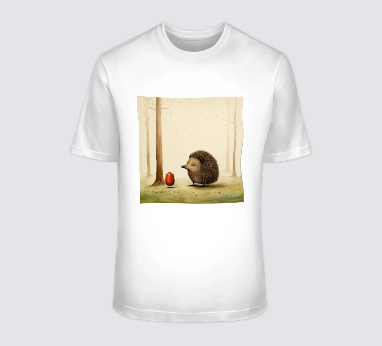 Riccio minimo 1 t-shirt da Minimal Animal Art