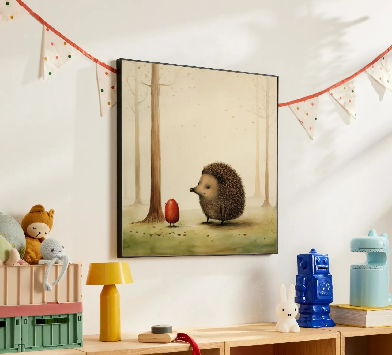 Riccio minimo 1 alluminio dibond da Minimal Animal Art