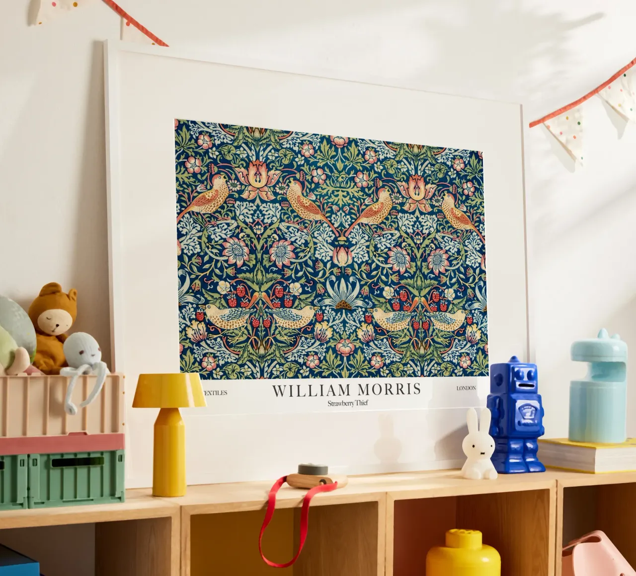 William Morris, Strawberry Thief poster with plastic frame by Peaches Art Prints