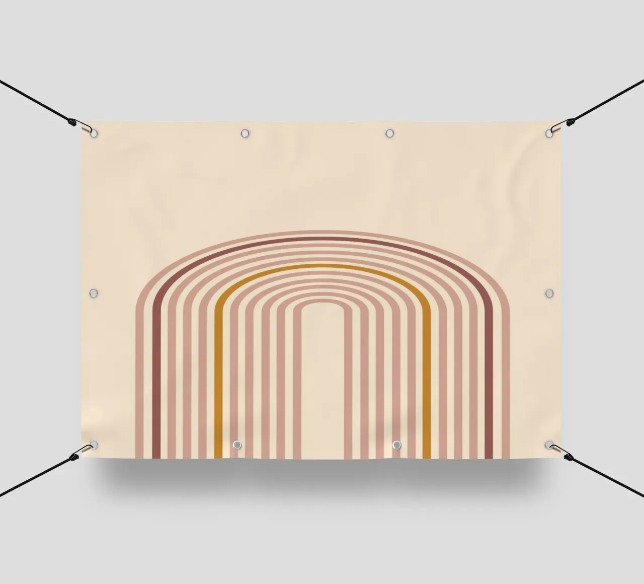 Arcobaleno minimalista boho telo in pvc da Proper job studio