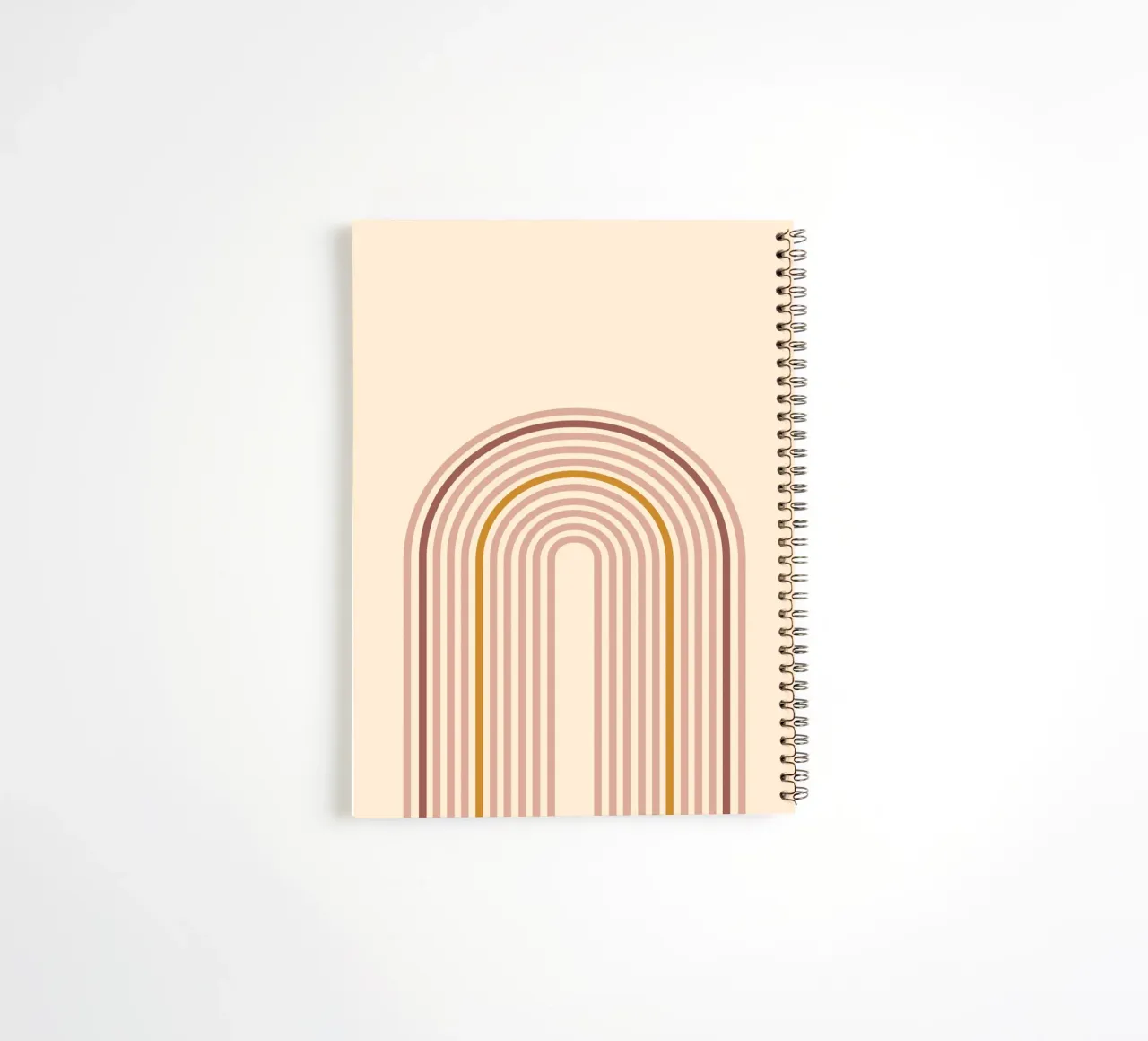Boho minimalist rainbow spiral notebook by Proper job studio