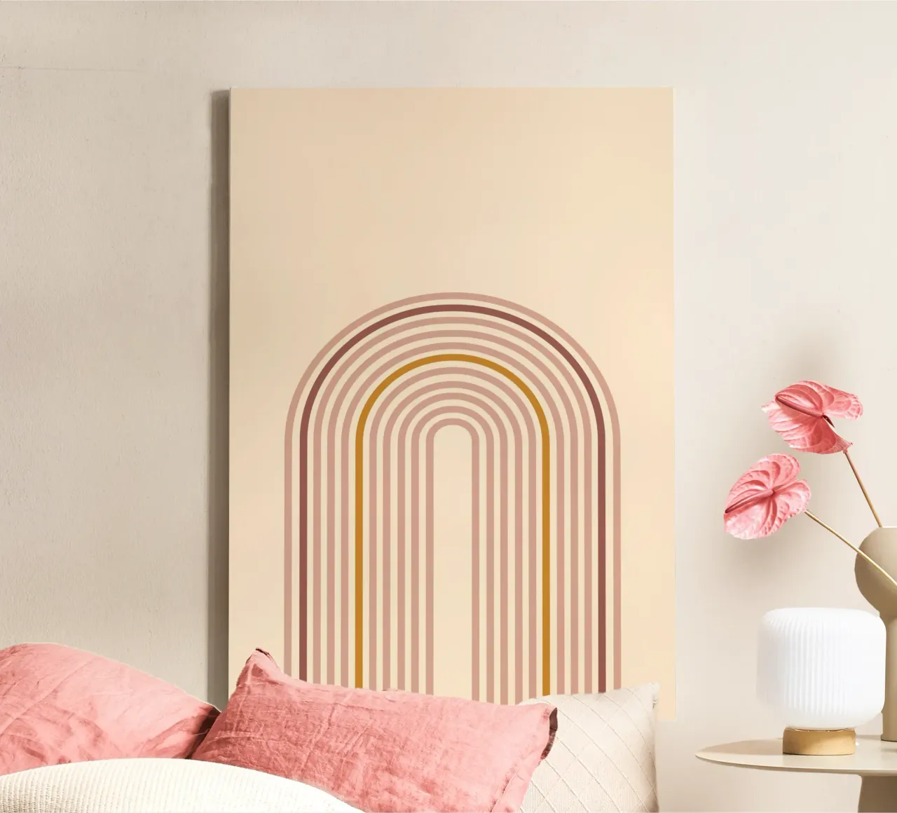 Arcobaleno minimalista boho tela con Cornice a cassetta da Proper job studio