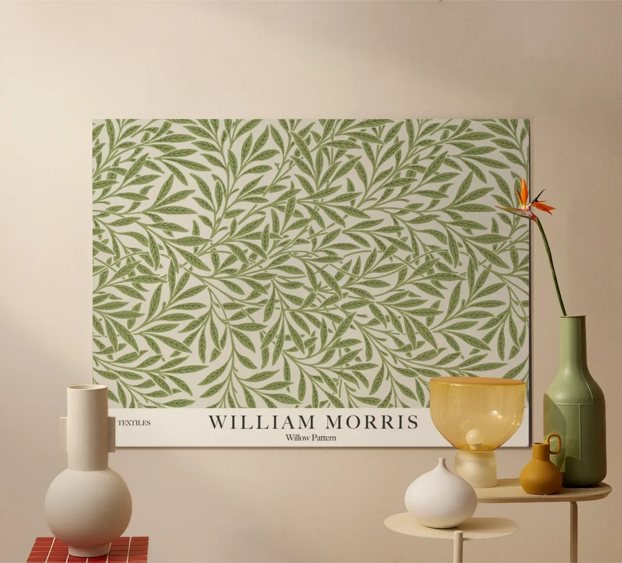 William Morris, Salice poster con telaio in legno da Peaches Art Prints