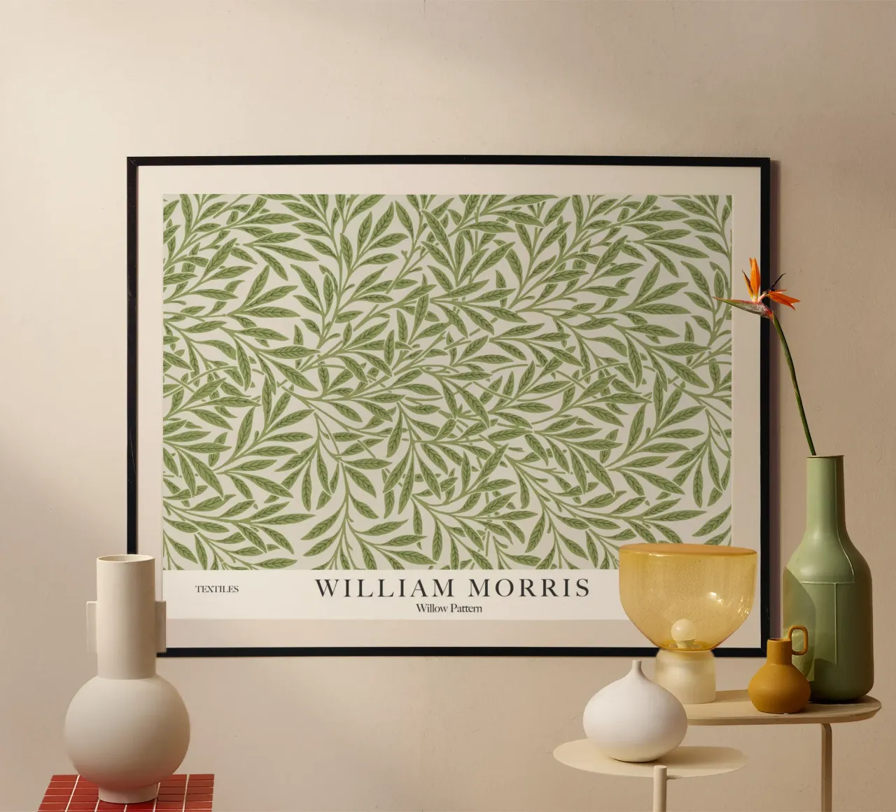 William Morris, Salice poster con telaio in legno da Peaches Art Prints