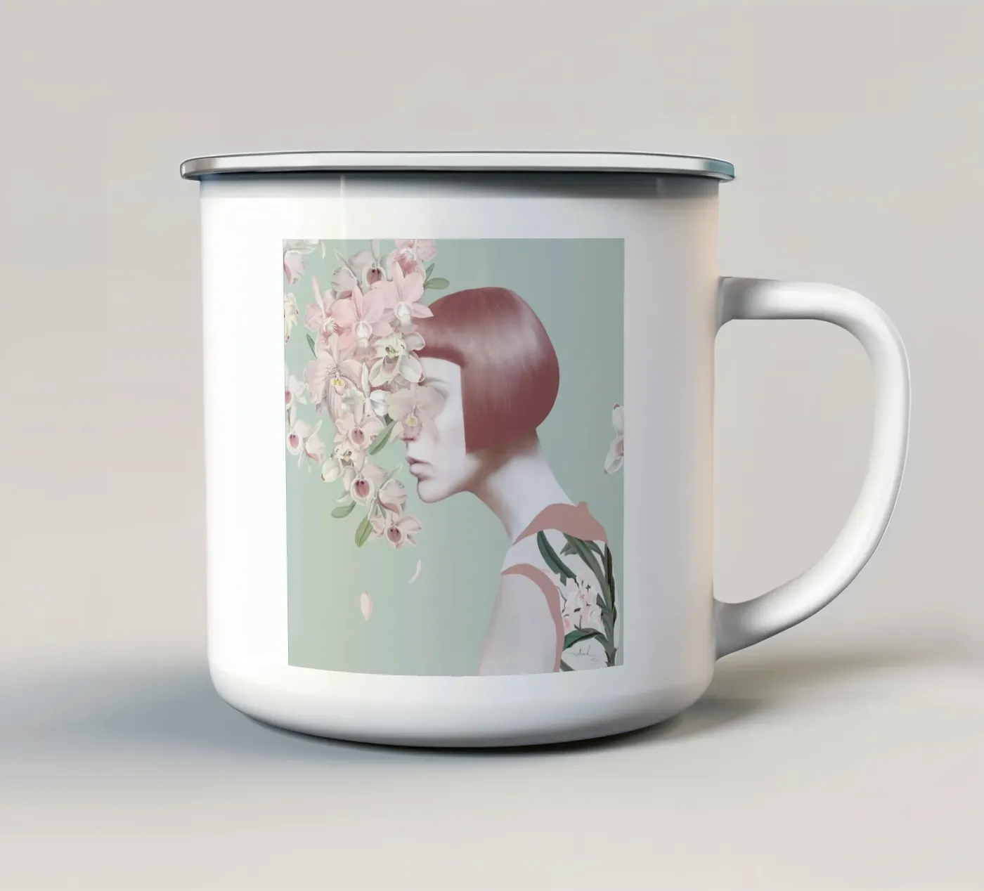 Utopia enamel mug by Nettsch