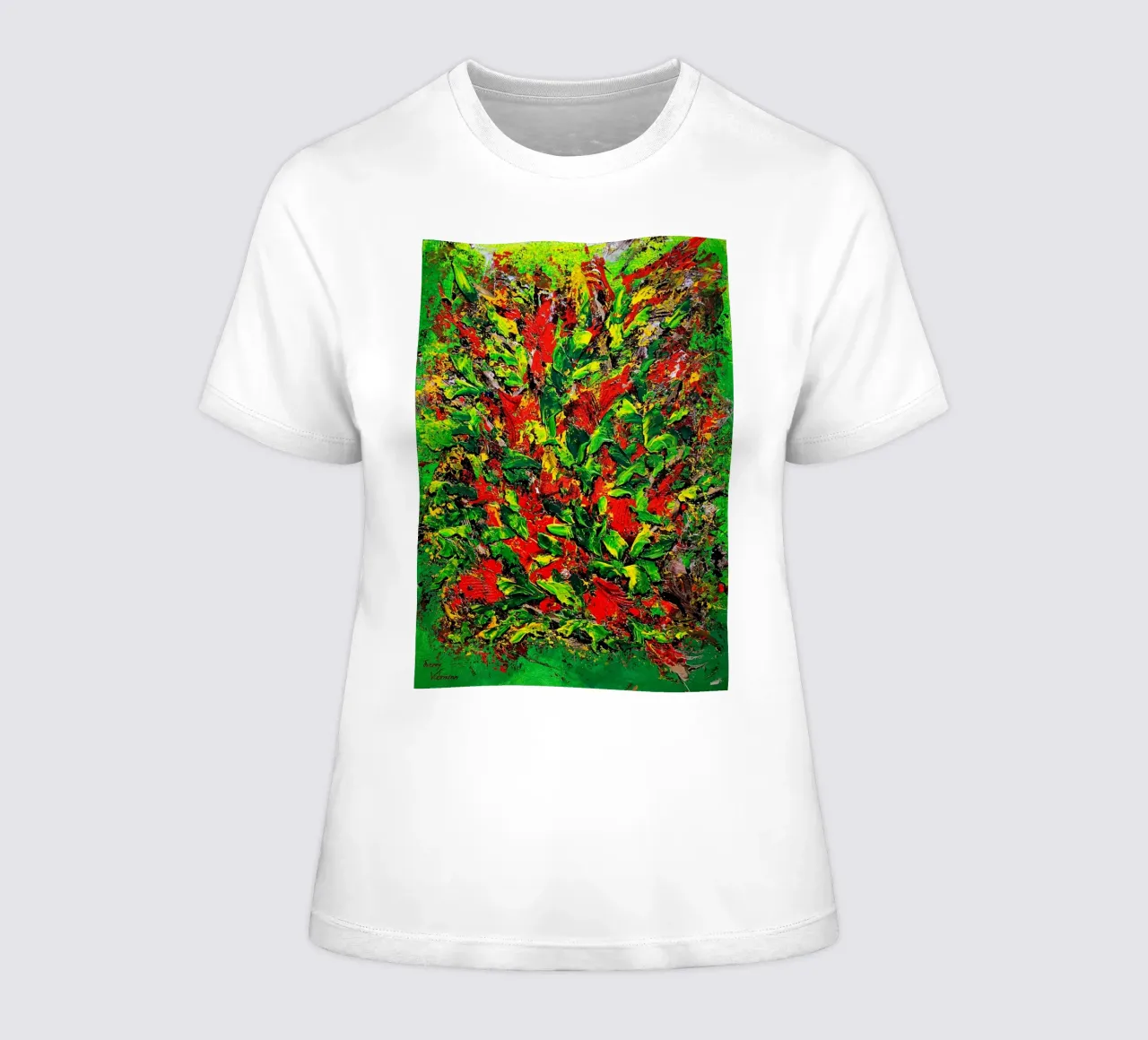 IDEAL GIFT 136 women's fitted t-shirt by Thierry Vobmann Abstract painting