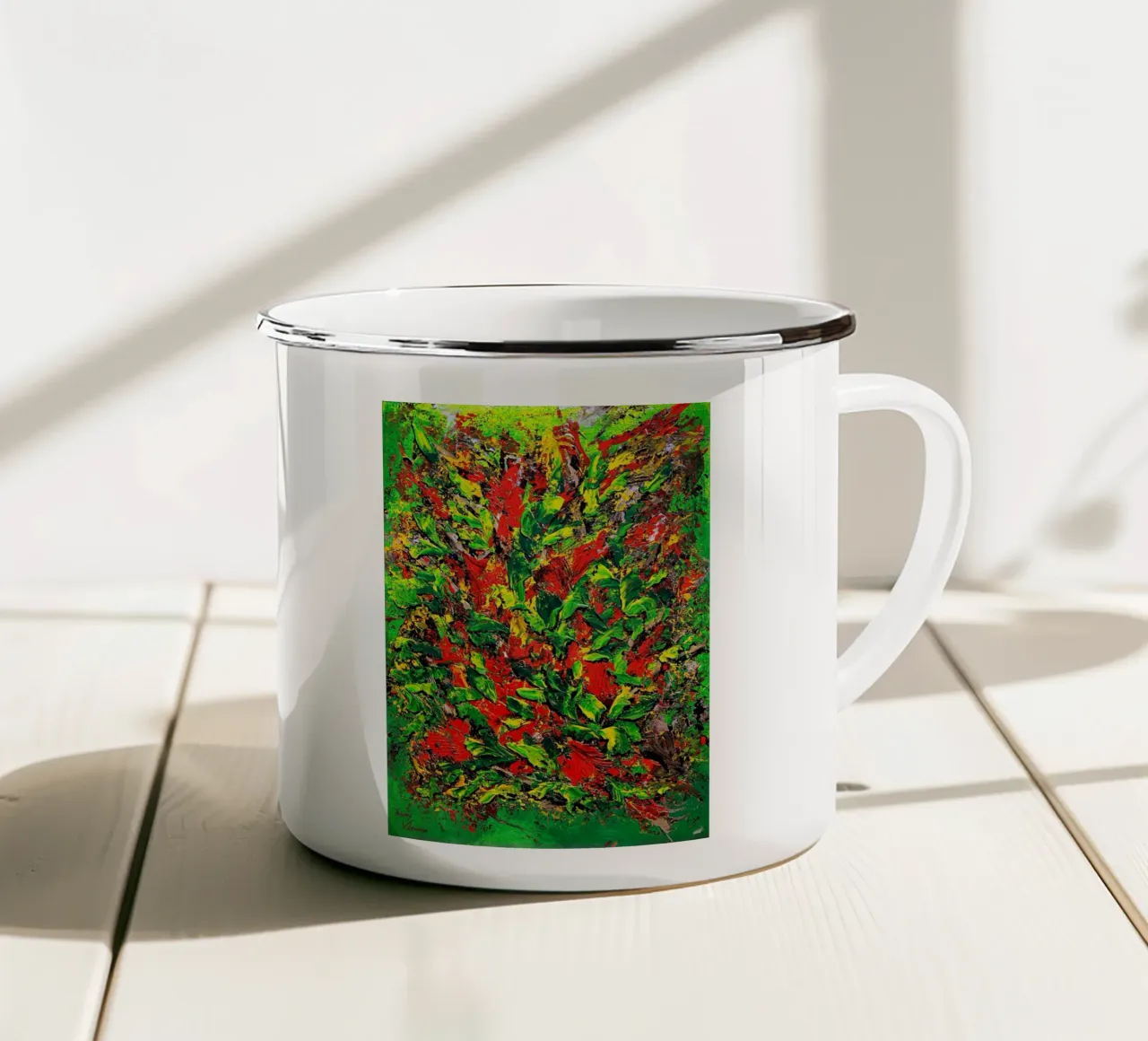 IDEAL GIFT 136 tazza in smalto da Thierry Vobmann Abstract painting