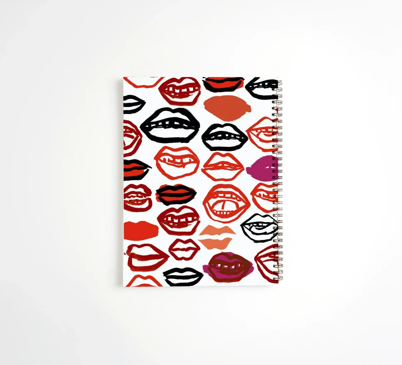 Mouth spiral notebook by Farina Kuklinski