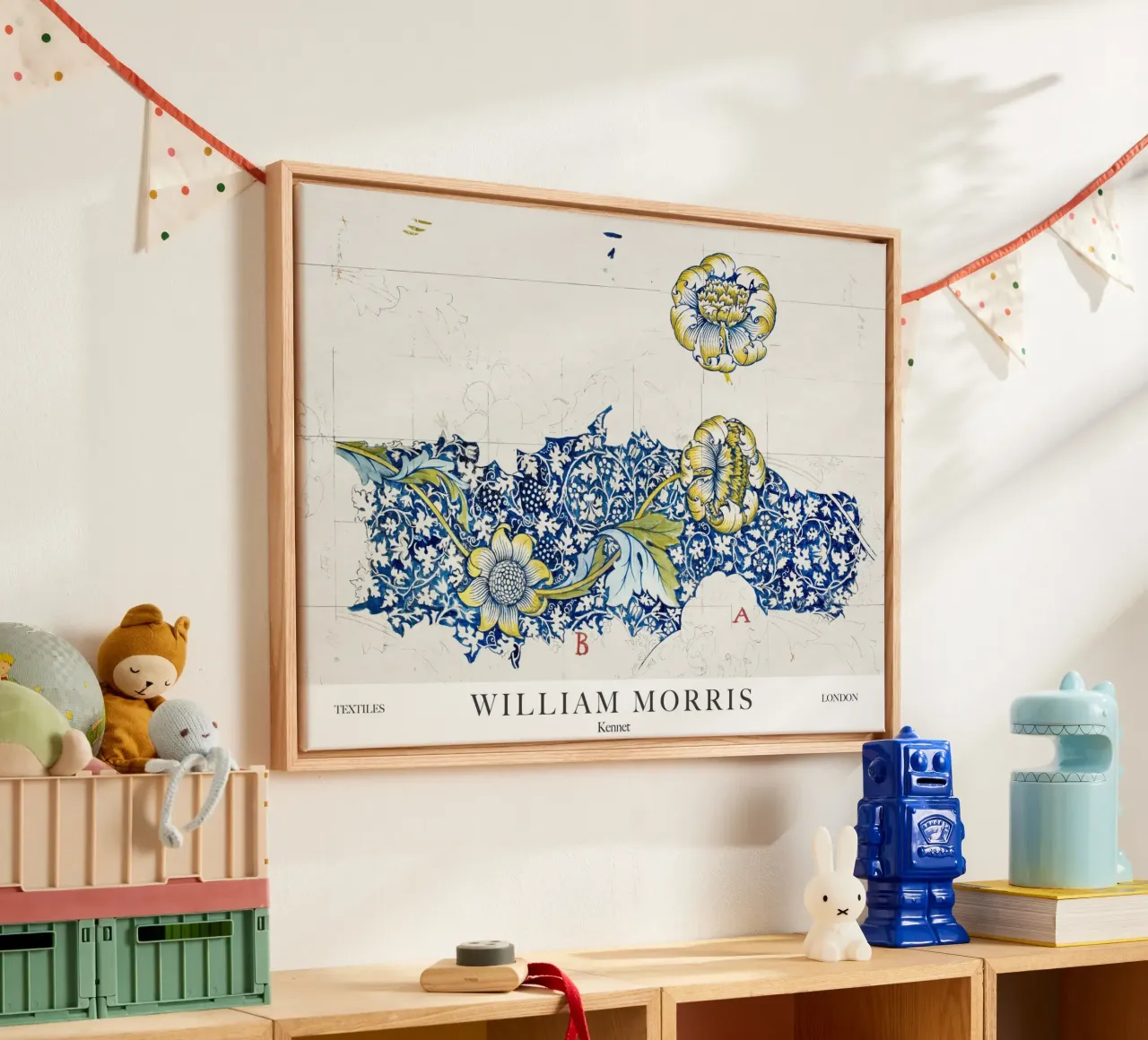 William Morris, Kennet tela con Cornice a cassetta da Peaches Art Prints