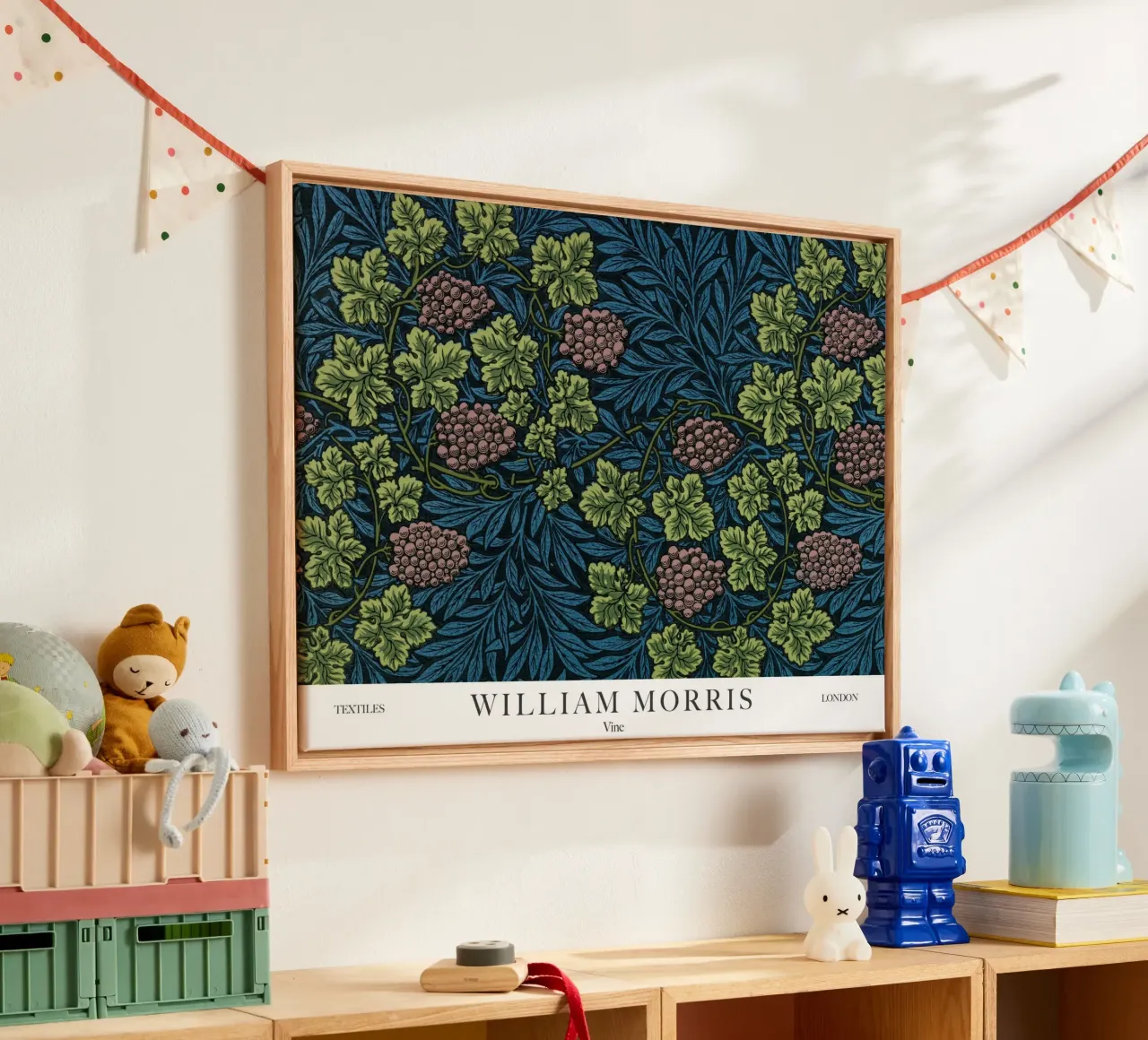 William Morris, Vite tela con Cornice a cassetta da Peaches Art Prints