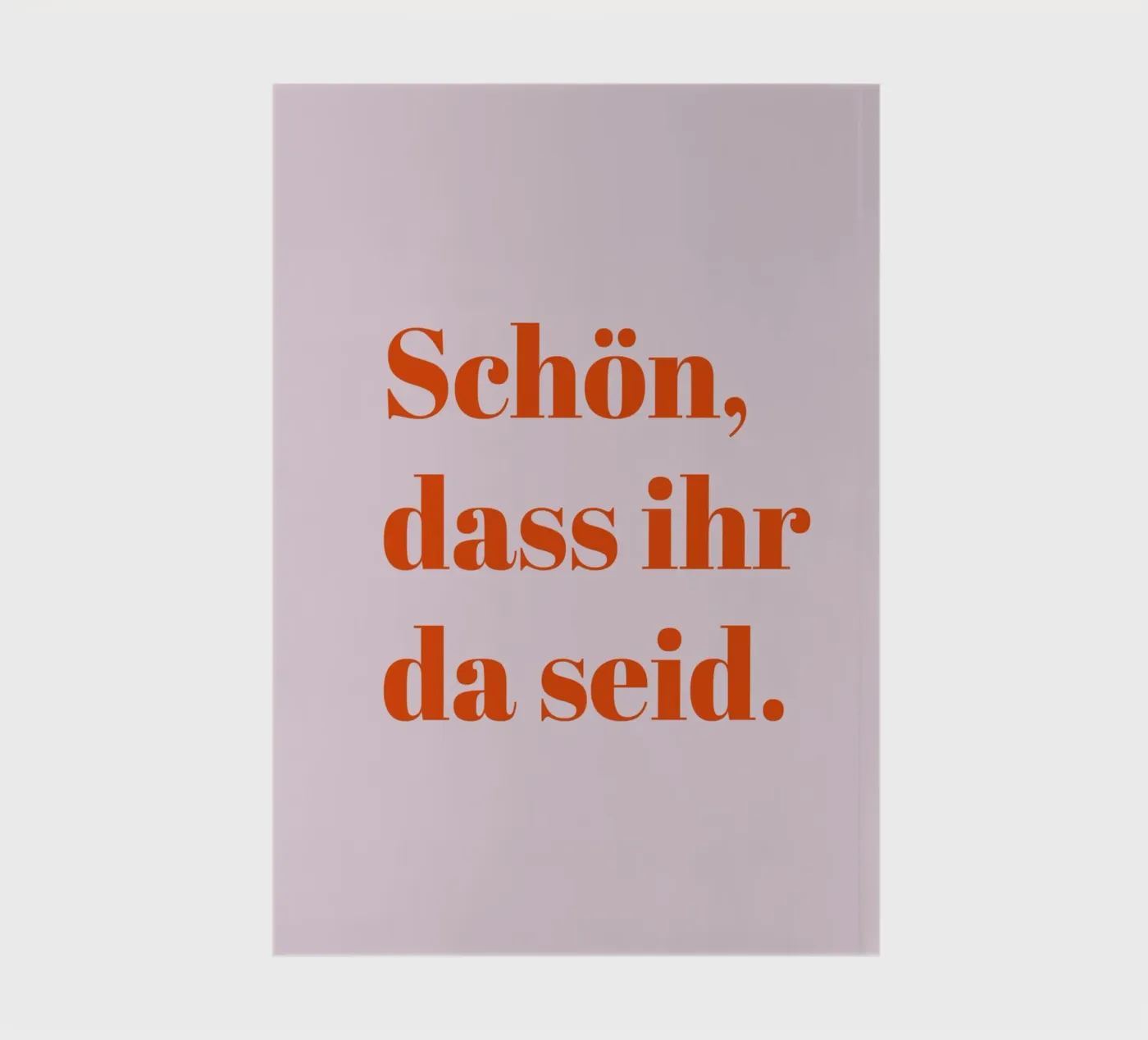 Schön dass ihr da seid. Notizbuch von Typo Designs