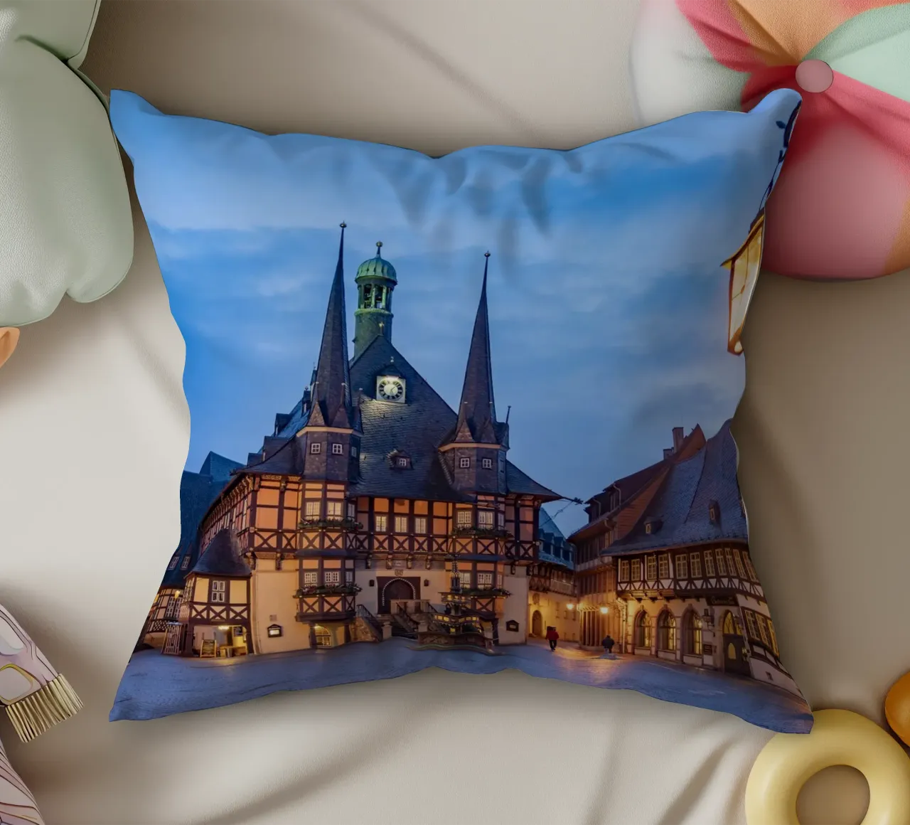 Rathaus Wernigerode cuscino da Reisefotografie - Bilder aus aller Welt