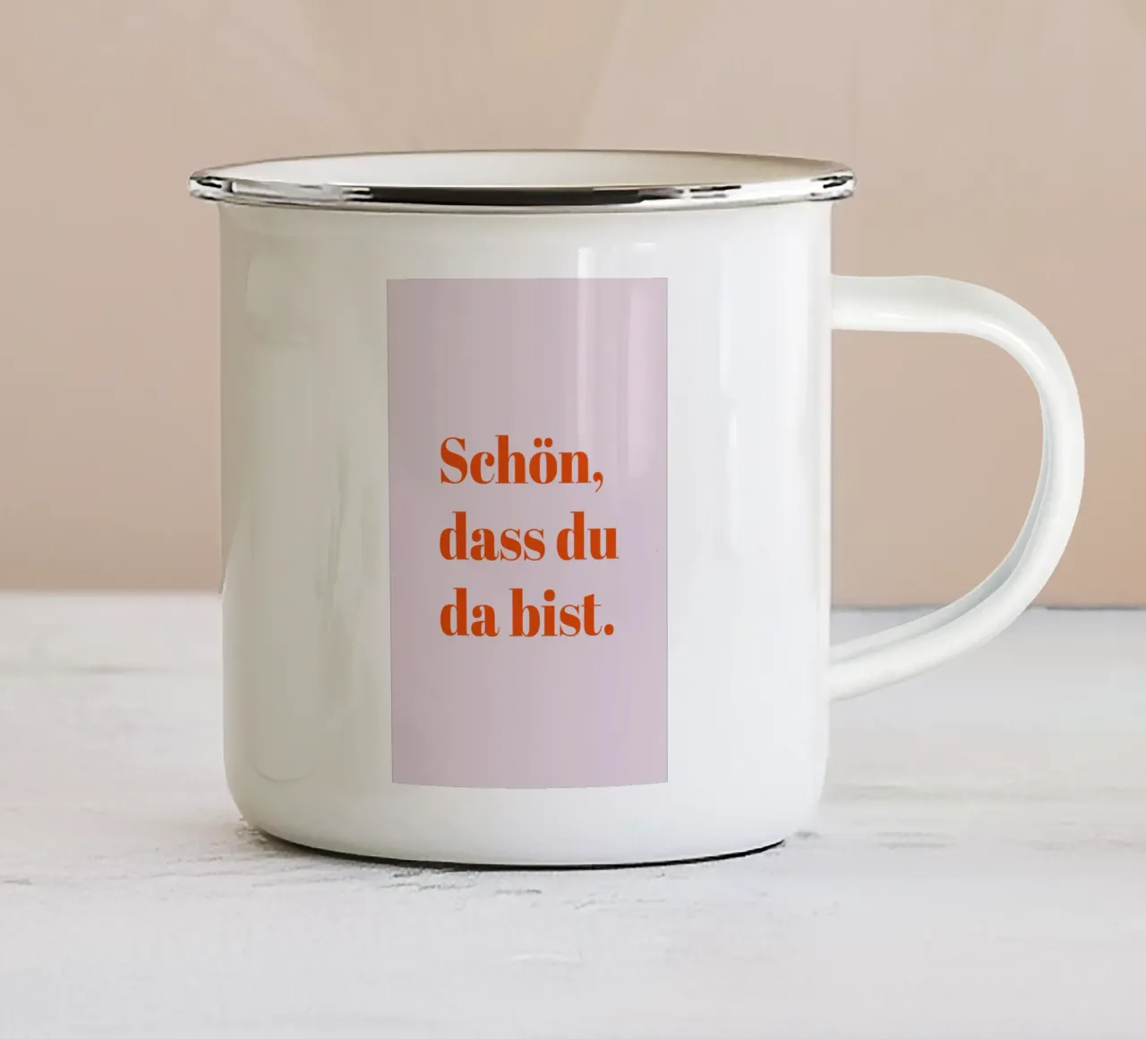 Schön, dass du da bist tazza in smalto da Typo Designs