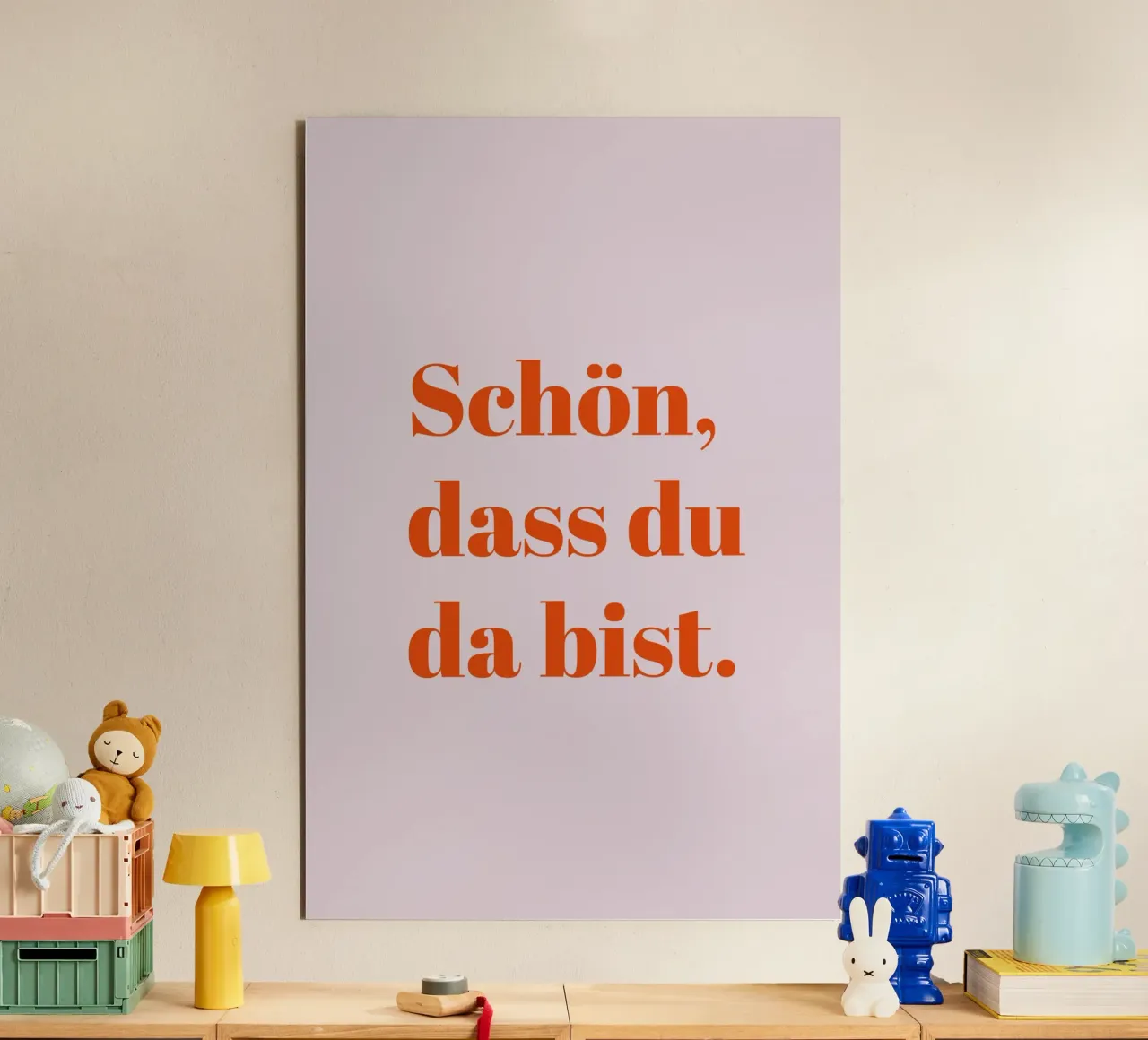 Schön, dass du da bist alu dibond de Typo Designs