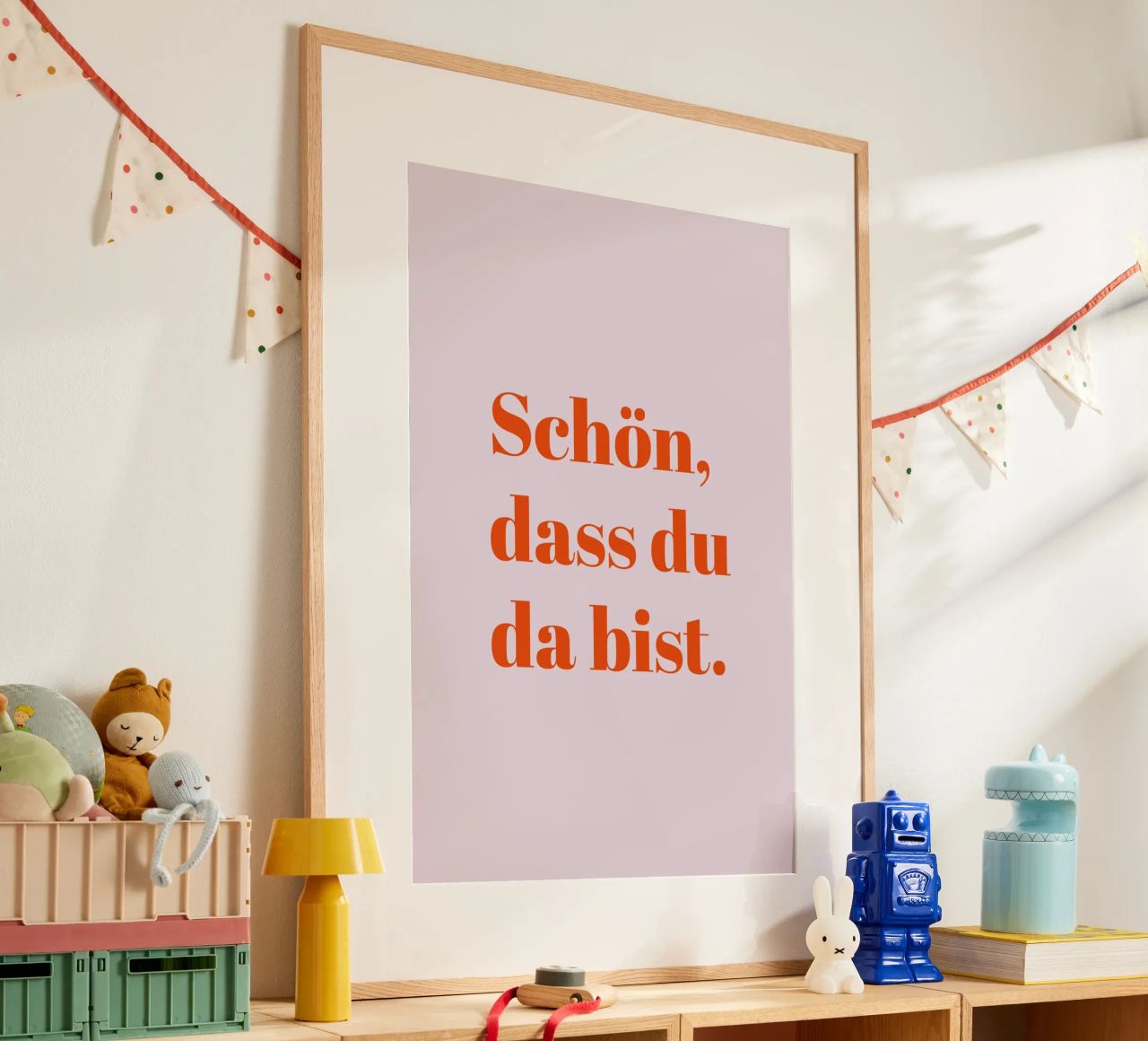 Schön, dass du da bist Poster von Typo Designs