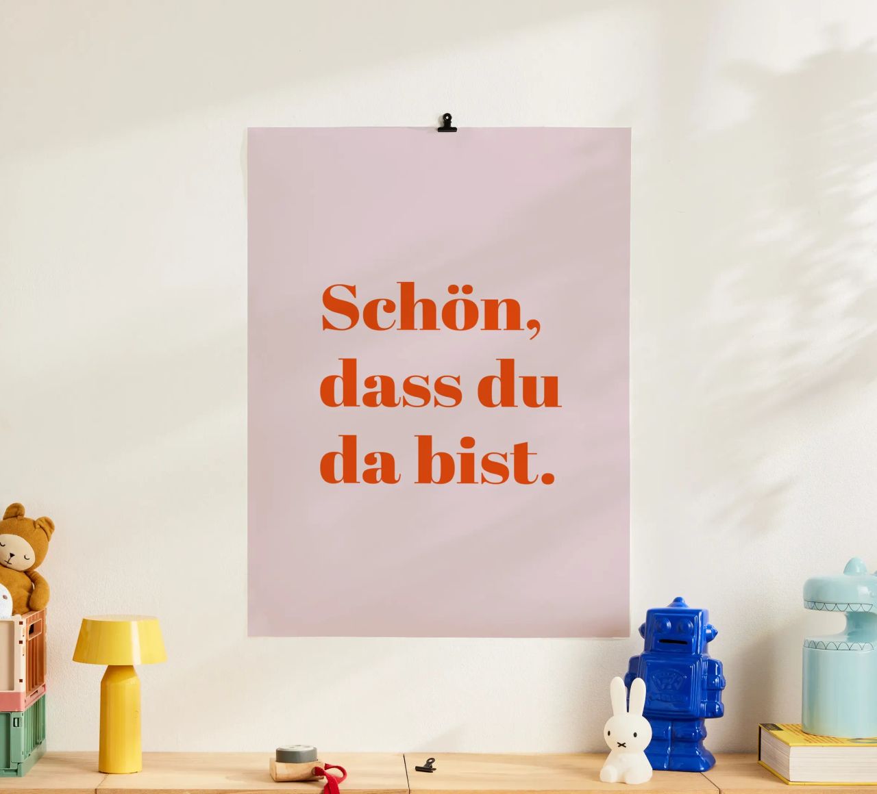 Schön, dass du da bist Poster von Typo Designs
