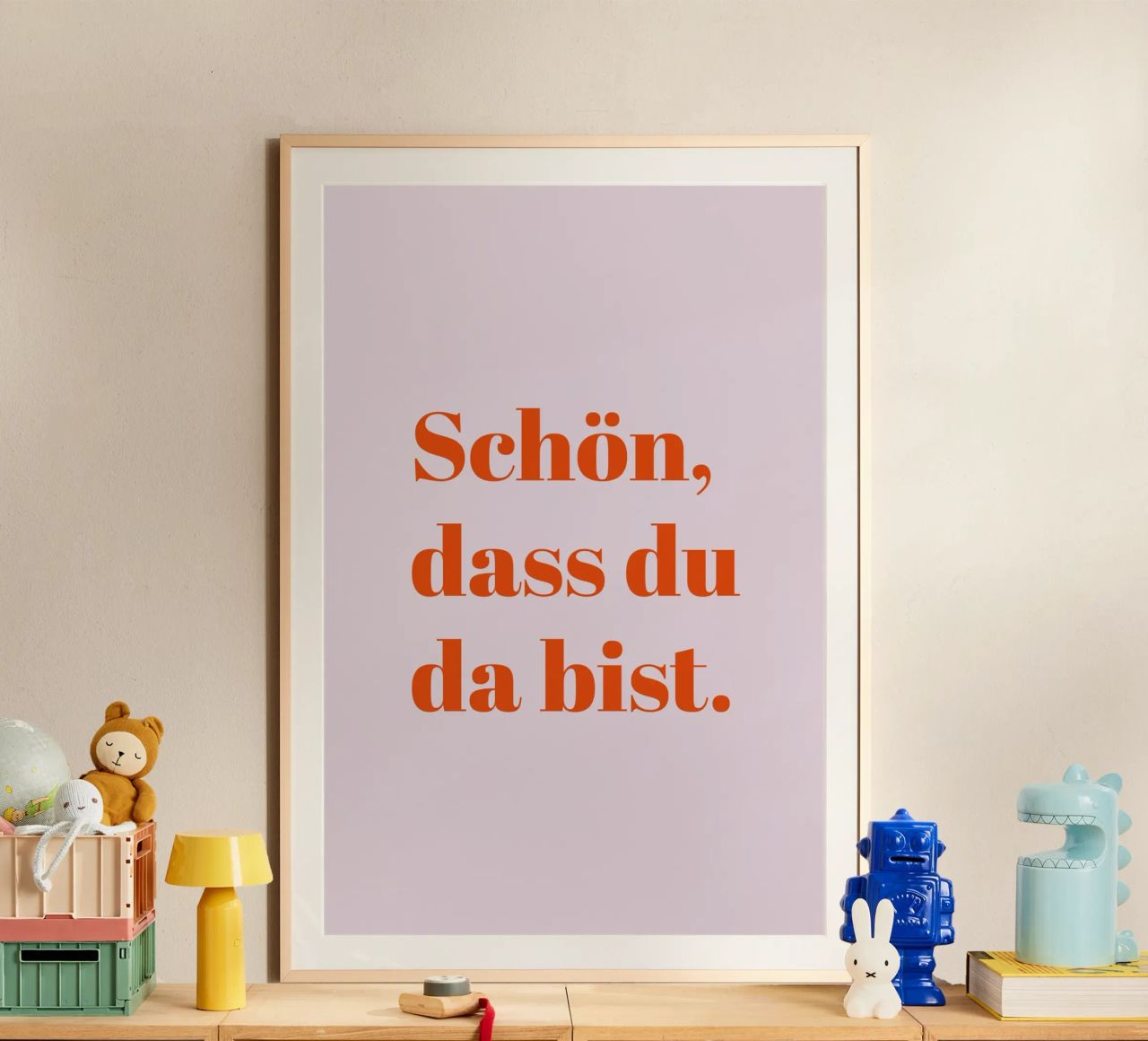 Schön, dass du da bist Poster von Typo Designs