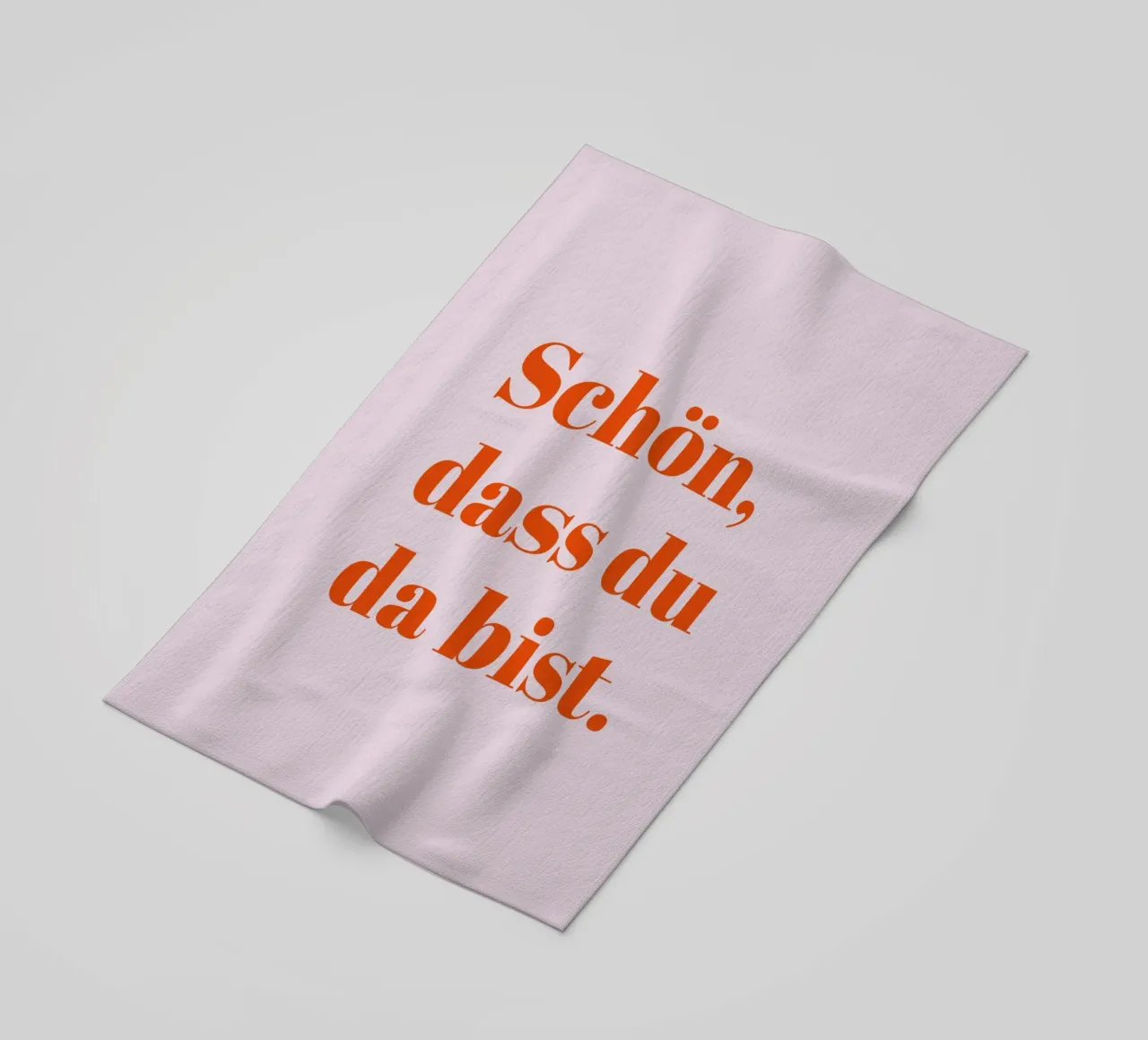 Schön, dass du da bist beach towel by Typo Designs