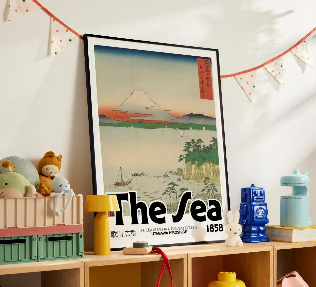 Il mare, arte giapponese, Utagawa Hiroshige poster da Peaches Art Prints