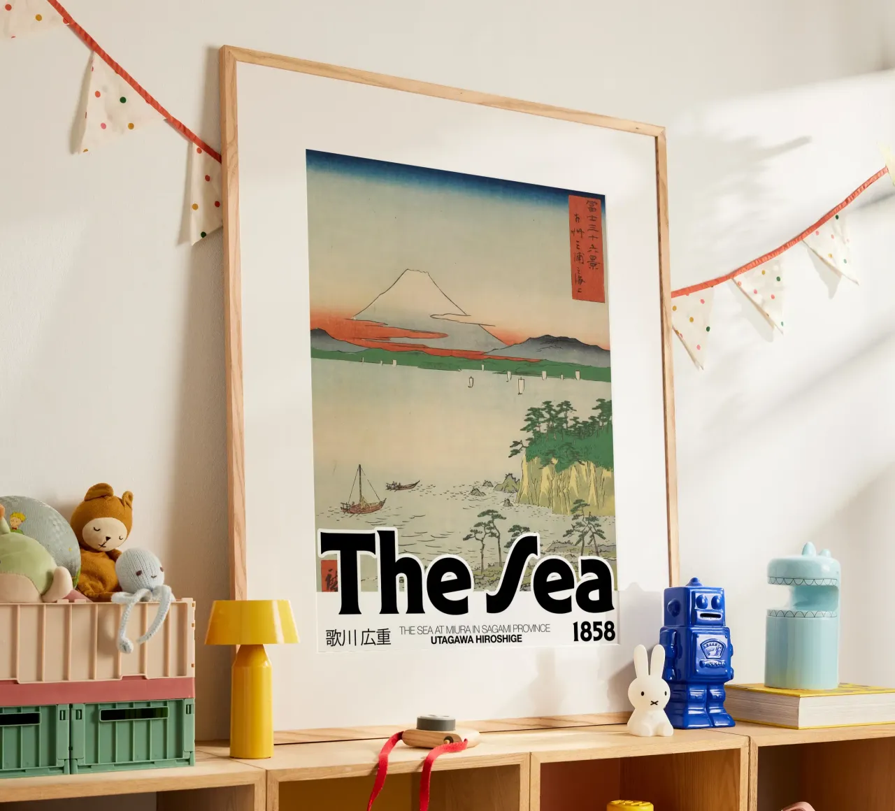 Il mare, arte giapponese, Utagawa Hiroshige poster da Peaches Art Prints