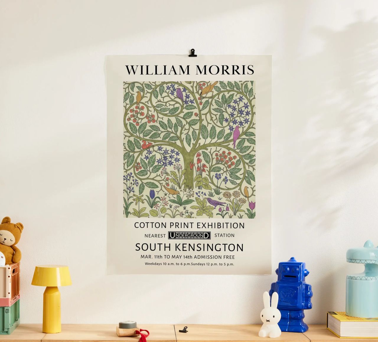 Milliam Morris, les oiseaux de l'arbre de vie poster de Peaches Art Prints