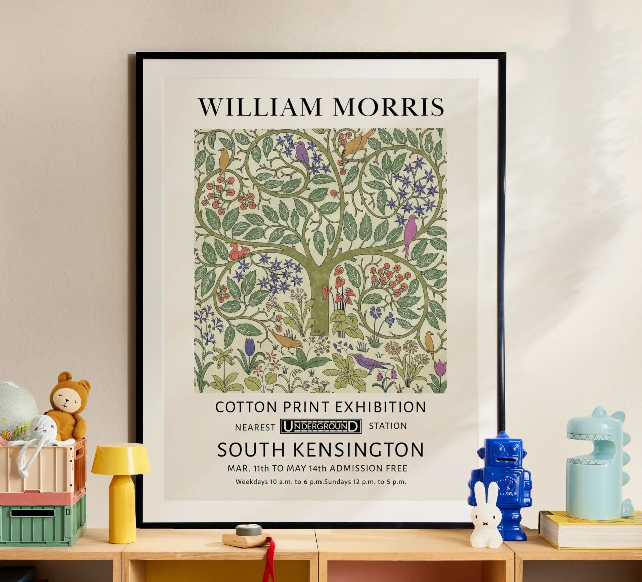 Milliam Morris, les oiseaux de l'arbre de vie poster de Peaches Art Prints
