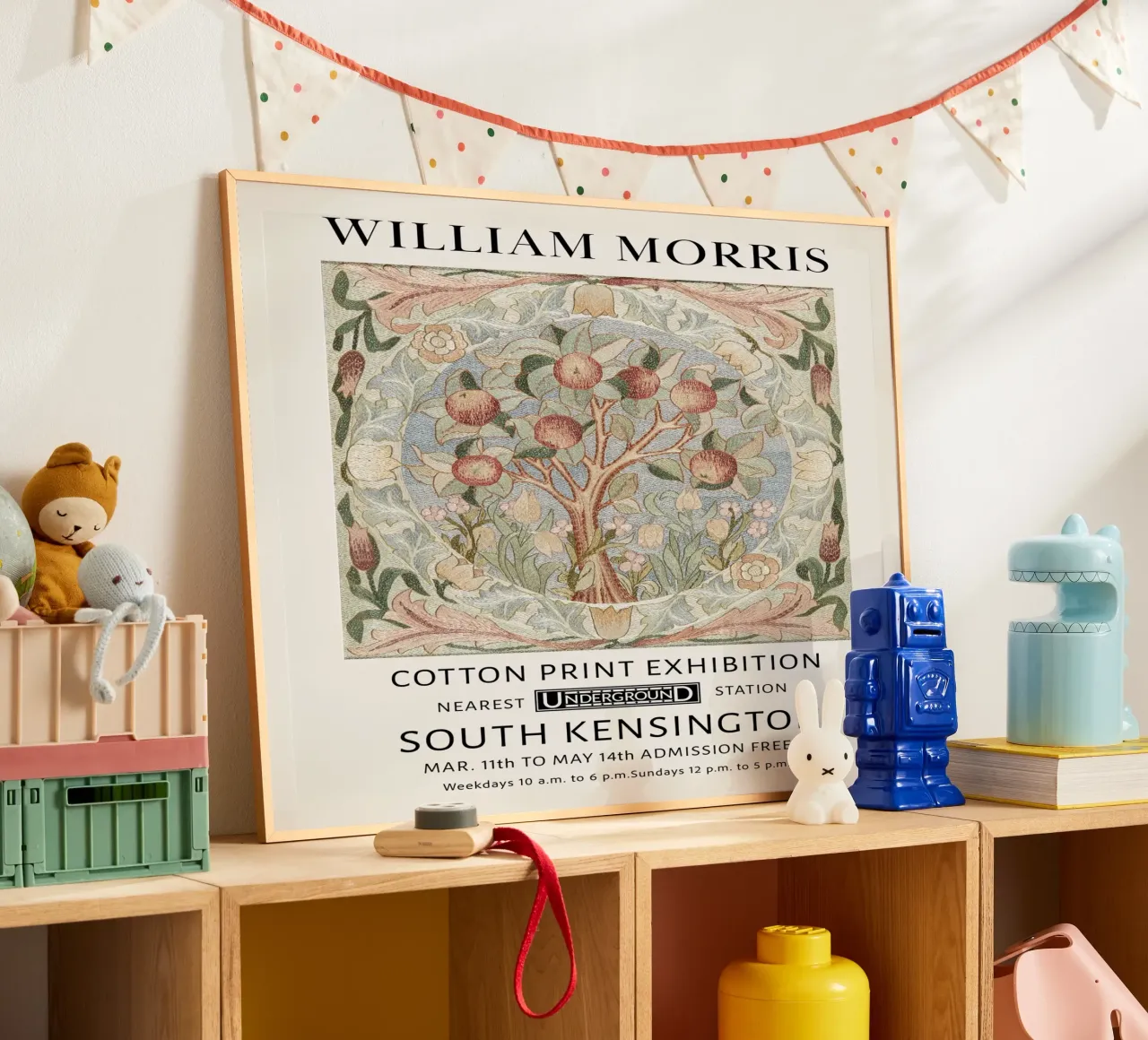 William Morris, stile tessuto Albero della vita arance e pesche poster da Peaches Art Prints