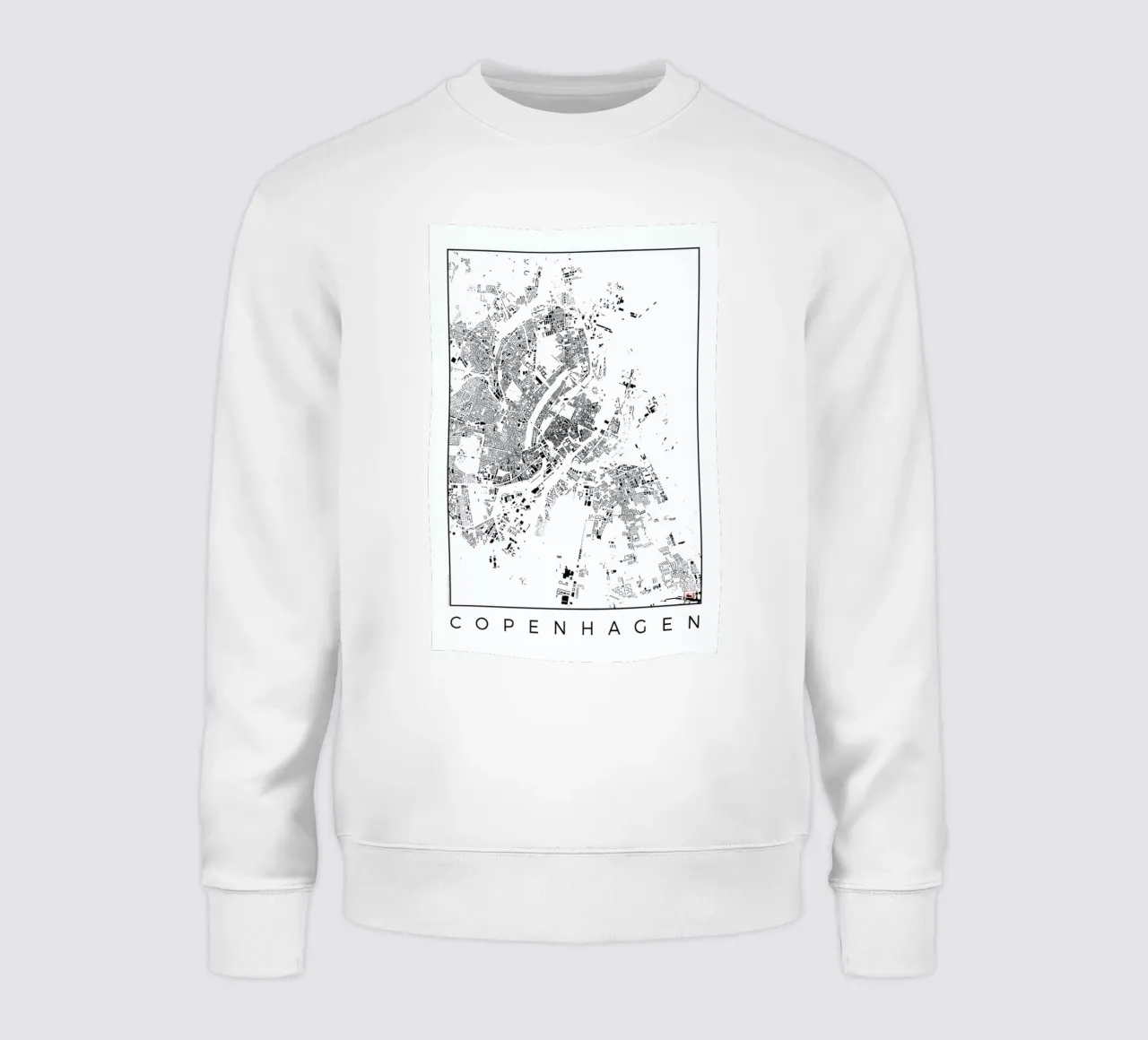 Copenhagen Map Schwarzplan felpa da Hubert Roguski