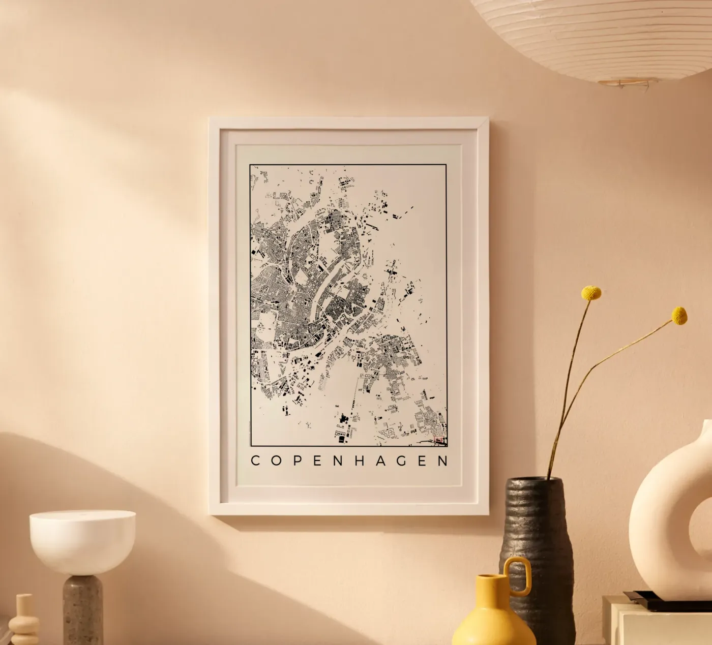 Copenhagen Map Schwarzplan poster da Hubert Roguski