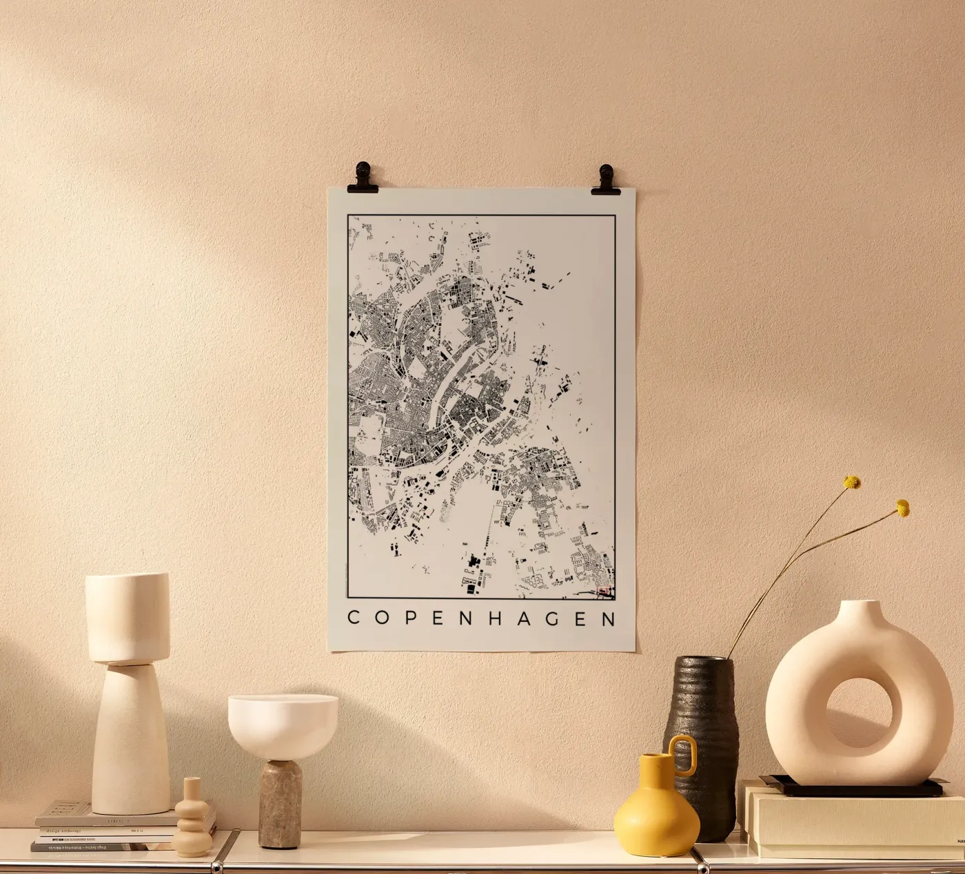 Copenhagen Map Schwarzplan poster da Hubert Roguski