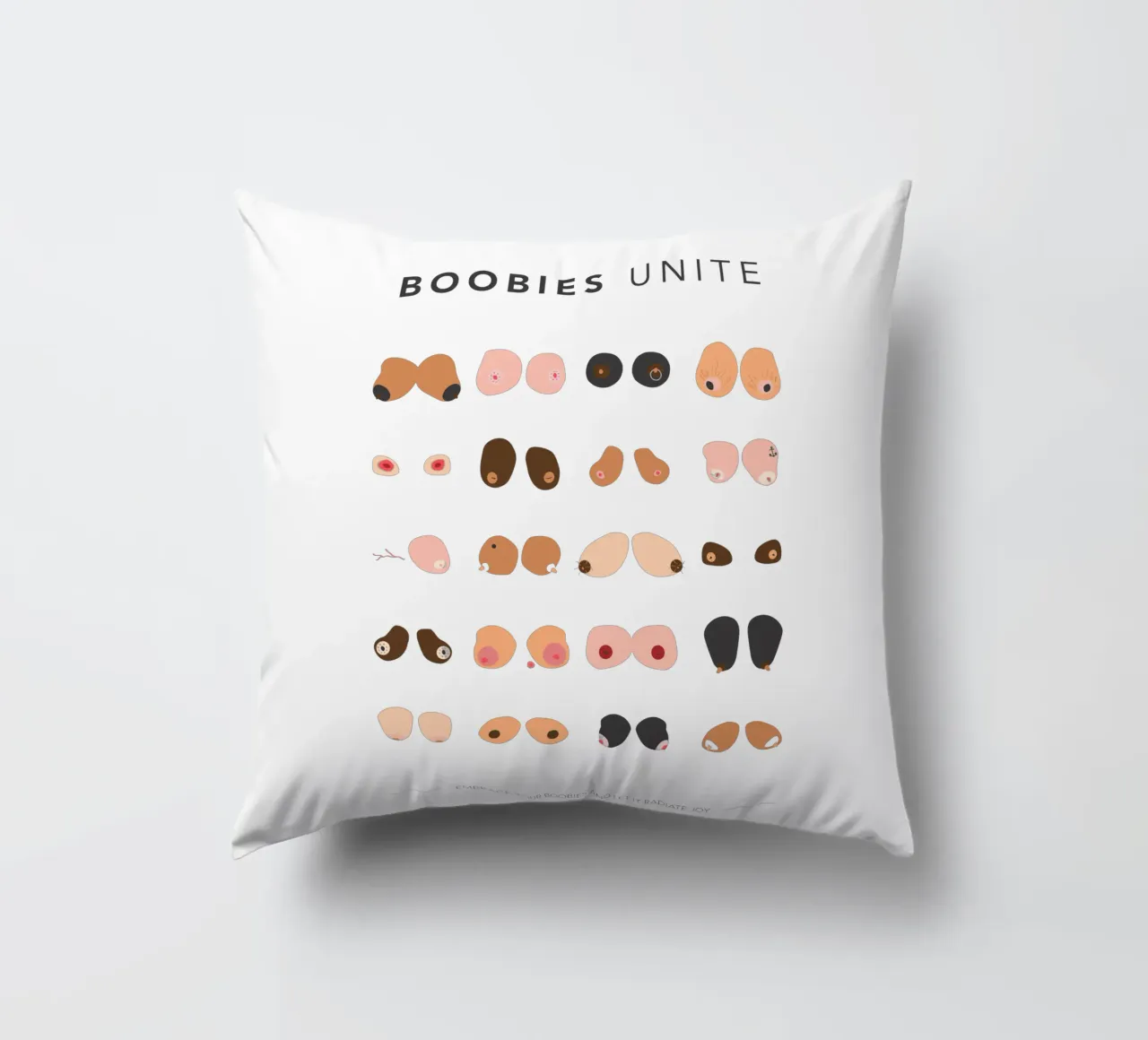 Tette unite - Decorazioni divertenti - Arte tette unite cuscino da Chagatai Art