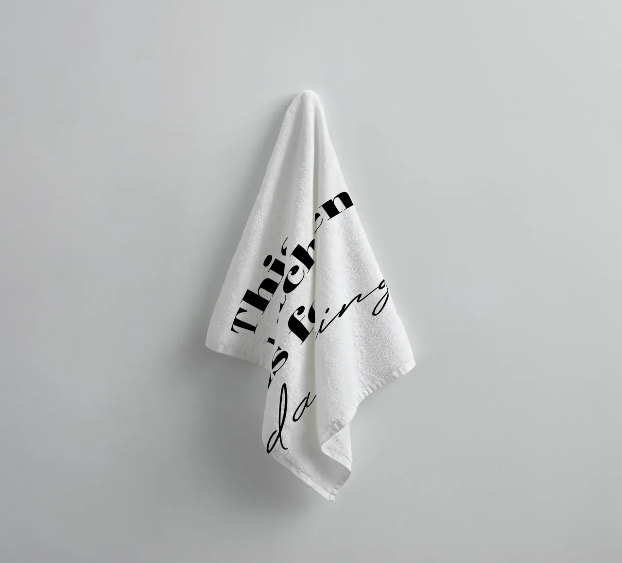 This kitchen is for dancing - elegant serviette de bain de Typo Designs
