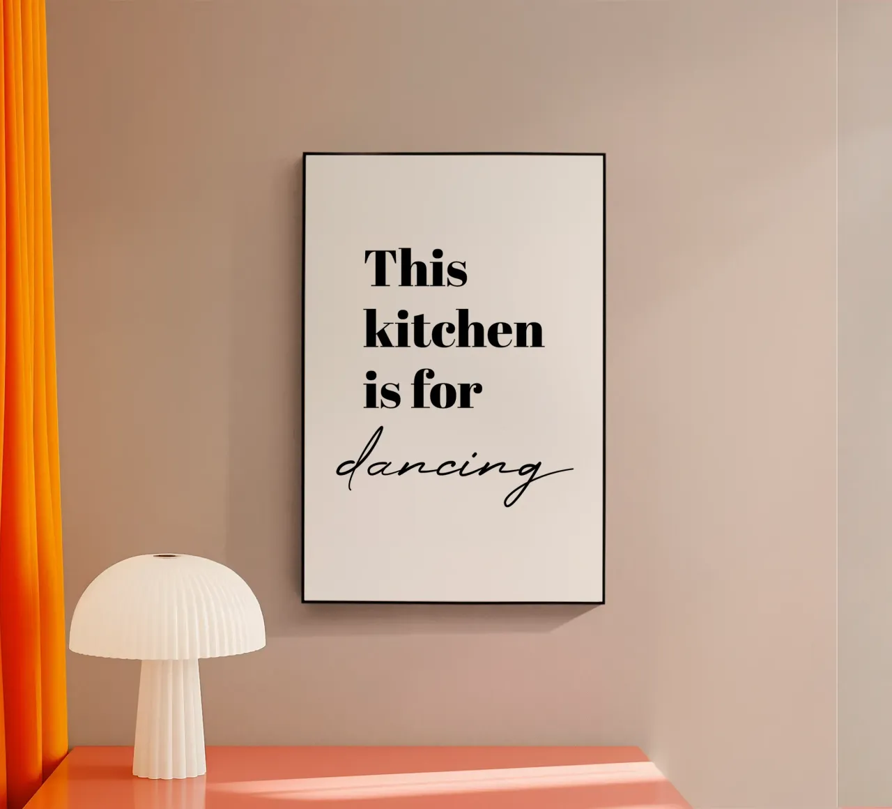 This kitchen is for dancing - elegant acrylic glass by Typo Designs