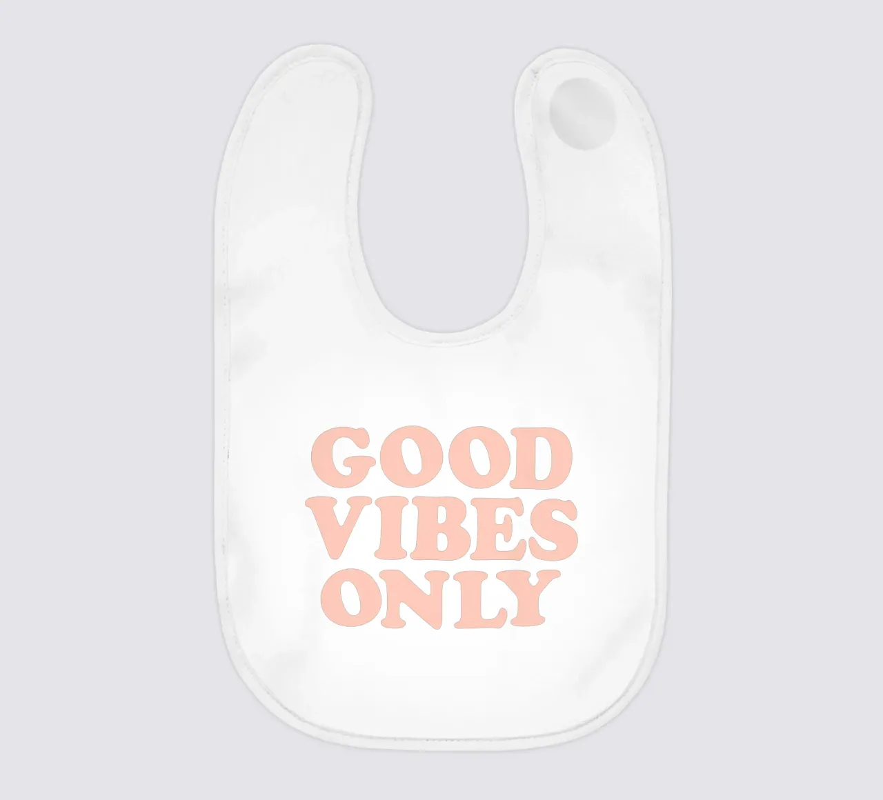 Alleen goede vibraties Retro Typografie Ontwerp baby slabbetje van THE MOTIVATED TYPE