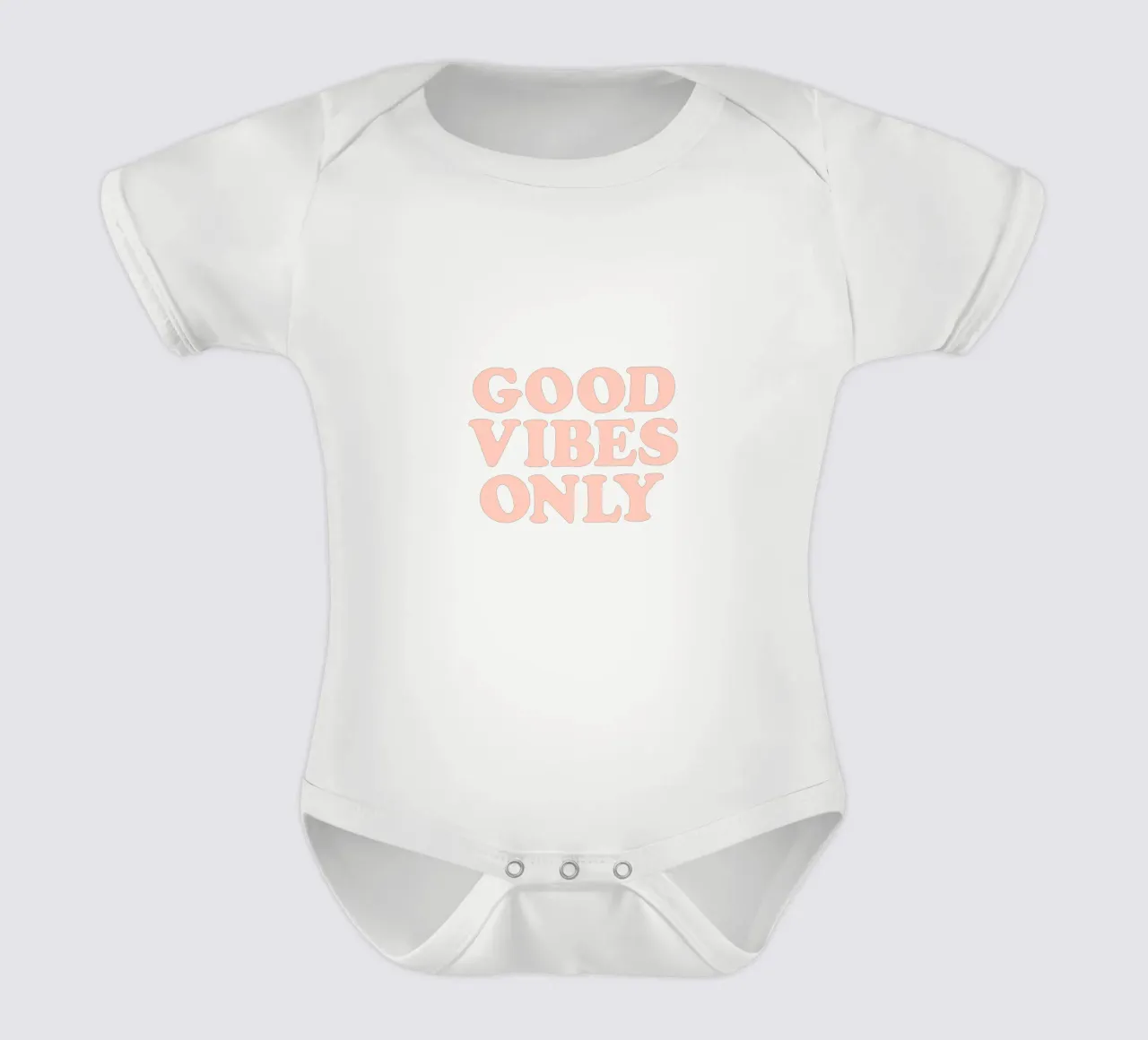 Good Vibes Only Retro Typography Design body neonato maniche corte da THE MOTIVATED TYPE