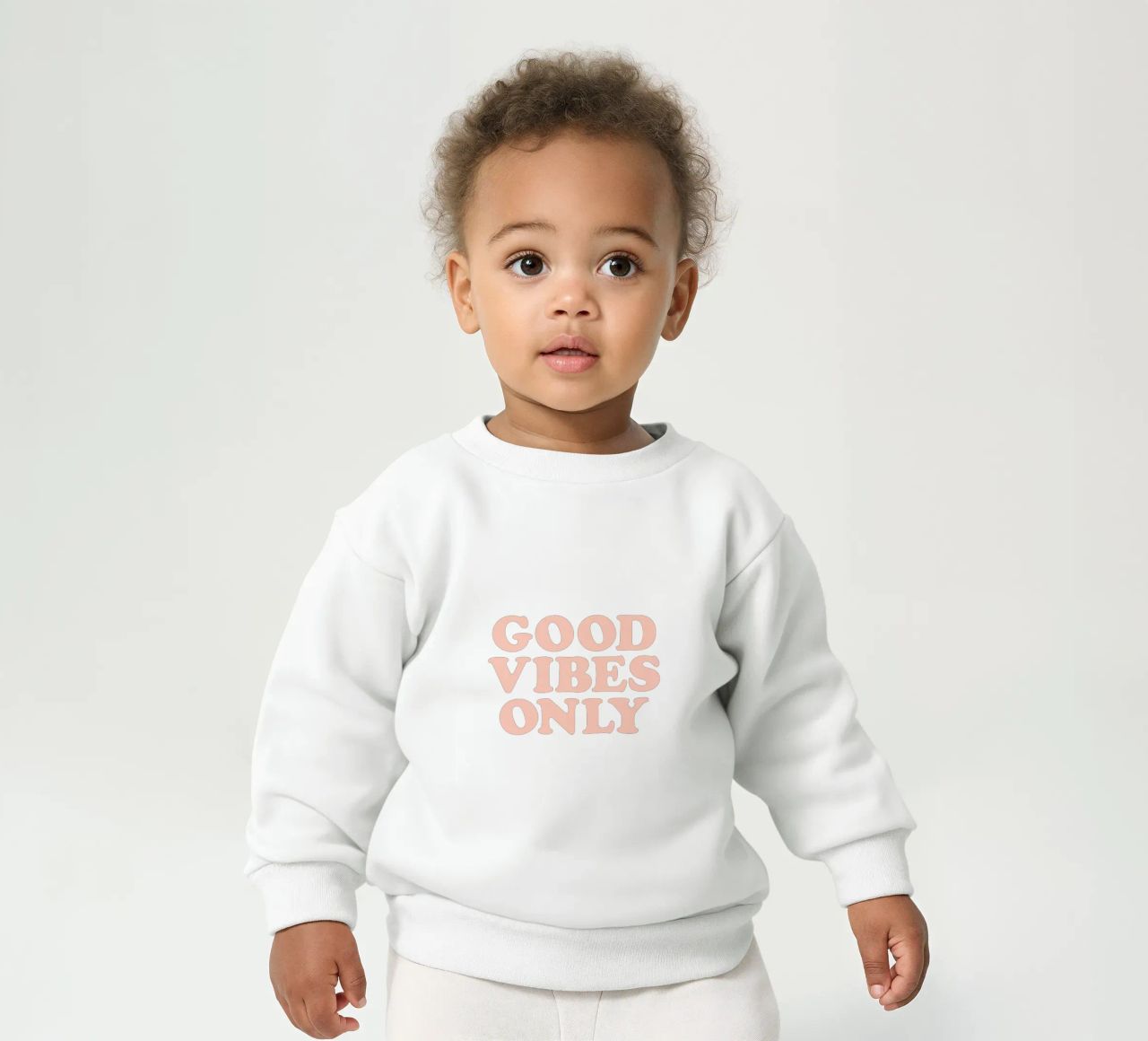 Good Vibes Only Retro Typography Design felpa neonato da THE MOTIVATED TYPE