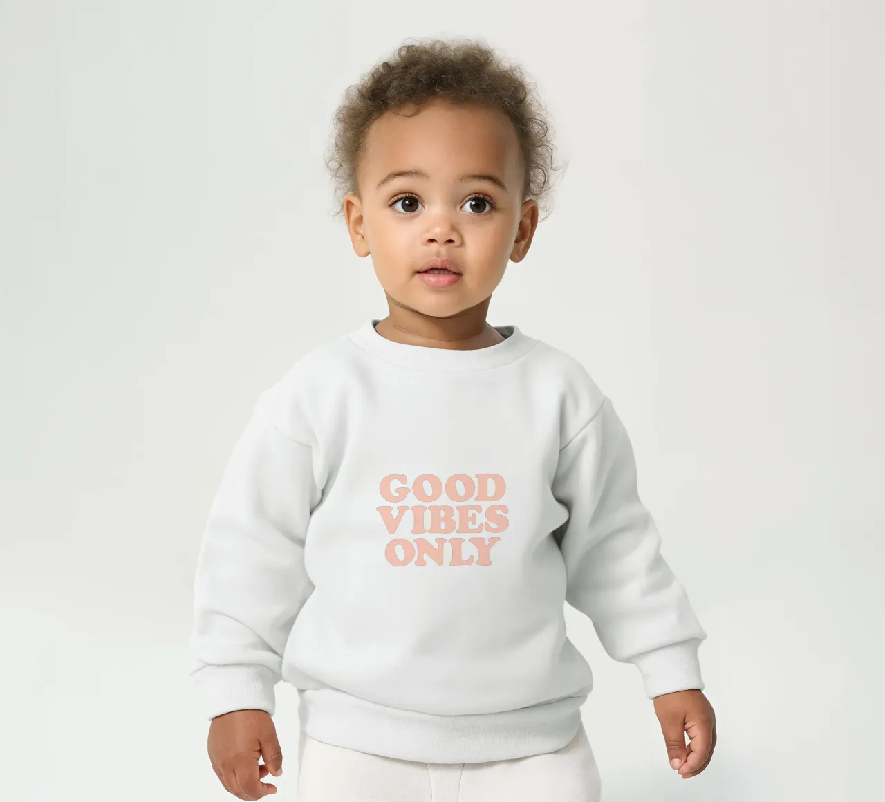 Good Vibes Only Retro Typography Design felpa neonato da THE MOTIVATED TYPE
