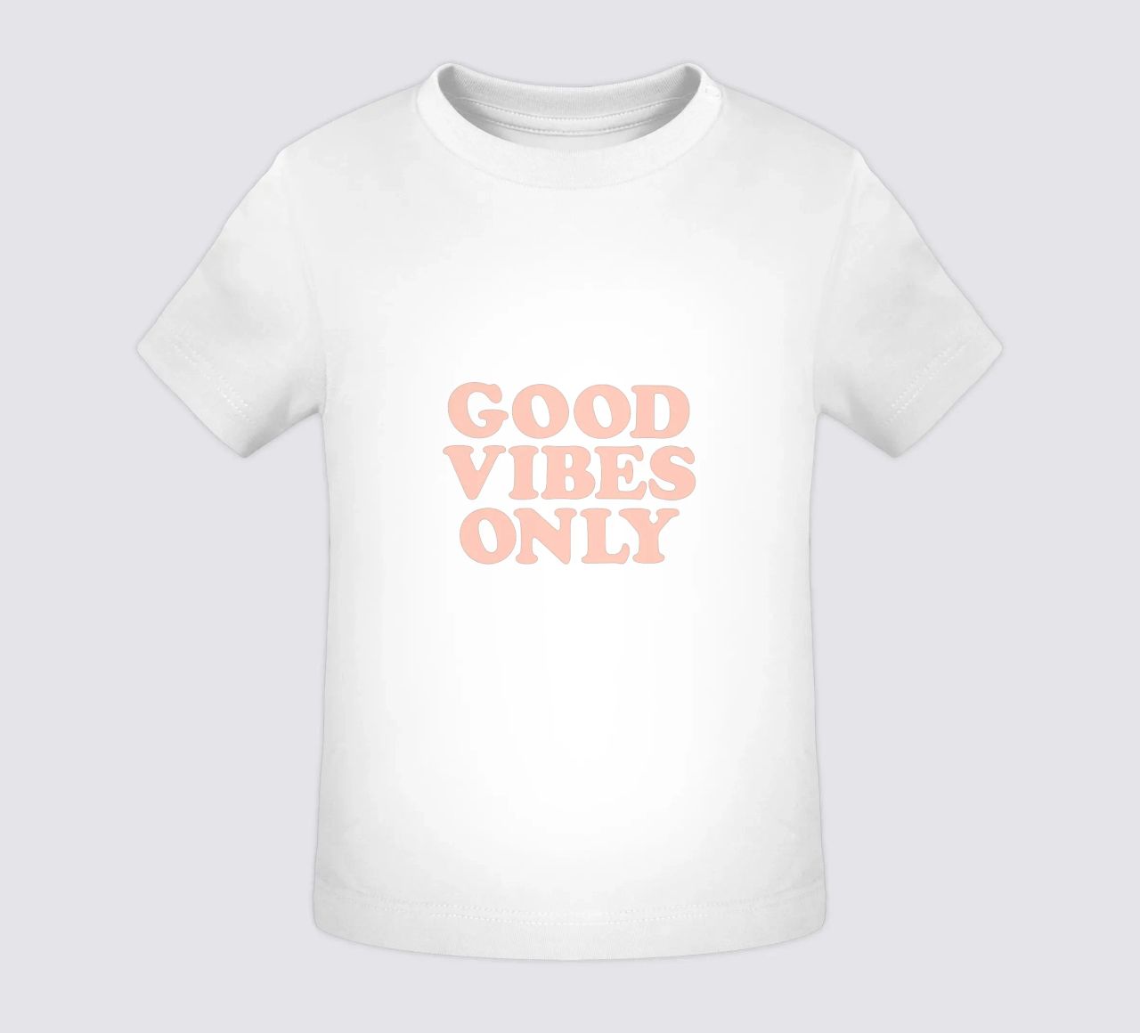 Good Vibes Only Retro Typography Design maglietta neonato da THE MOTIVATED TYPE