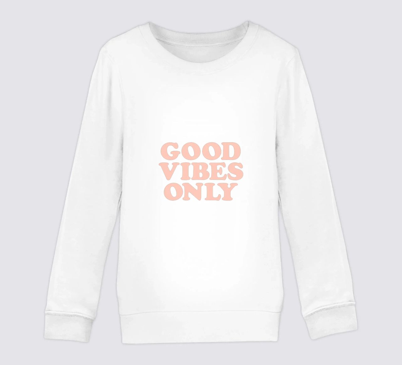 Good Vibes Only Retro Typography Design felpa bambino da THE MOTIVATED TYPE