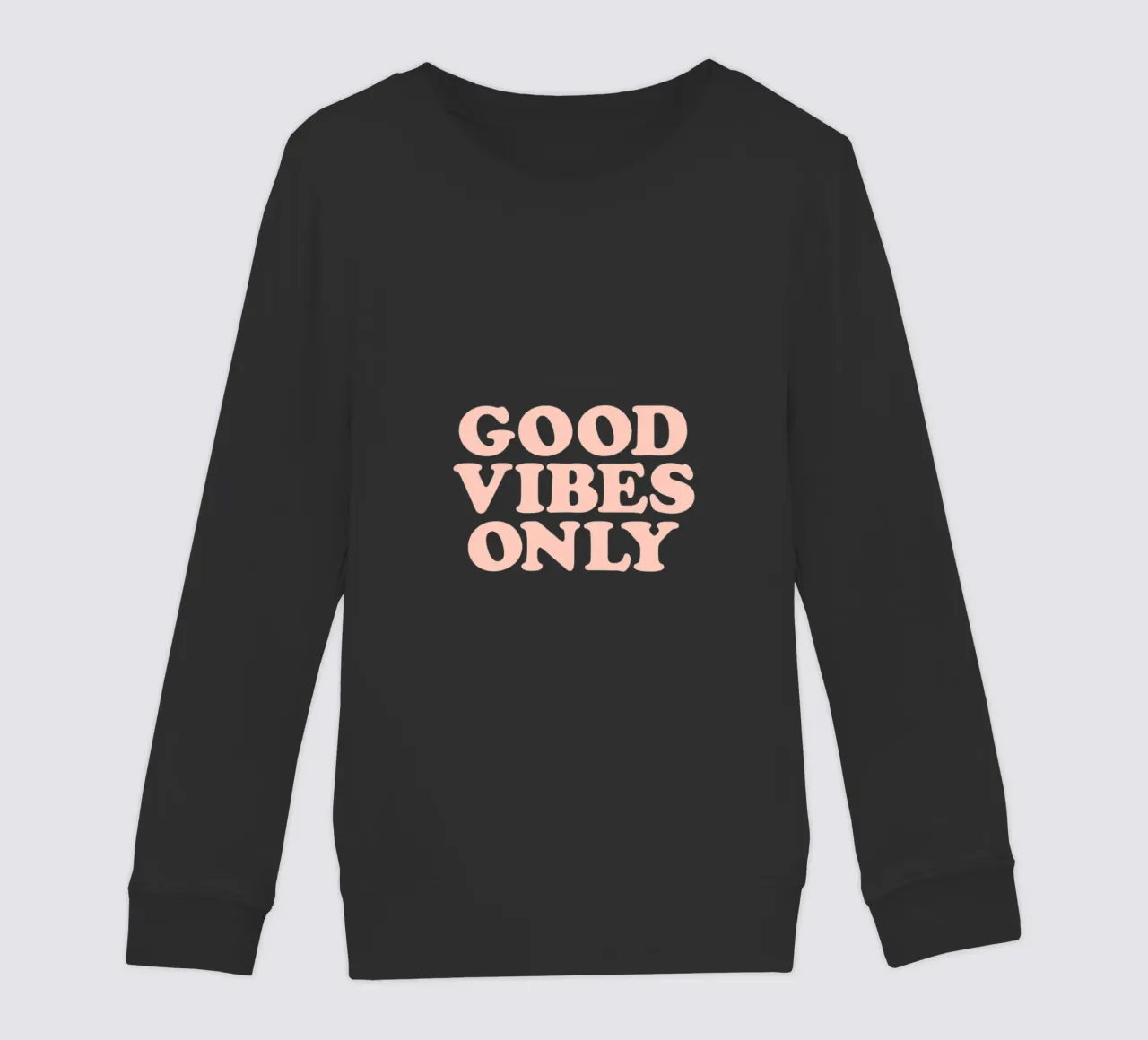Good Vibes Only Retro Typography Design felpa bambino da THE MOTIVATED TYPE