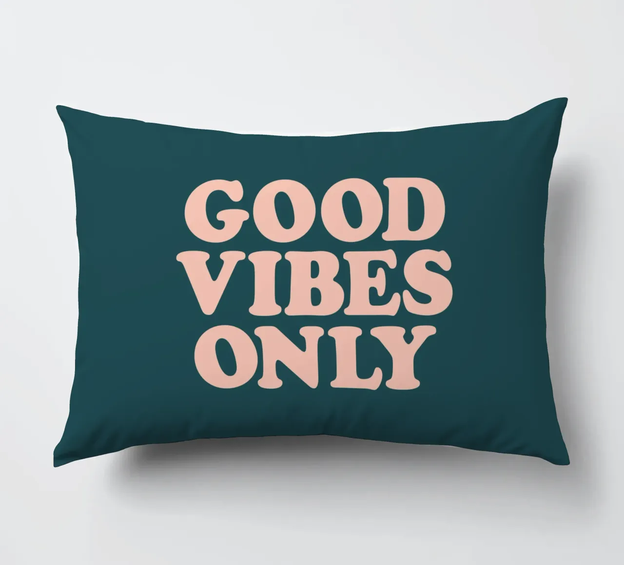 Good Vibes Only Retro Typografie Design Kissen von THE MOTIVATED TYPE