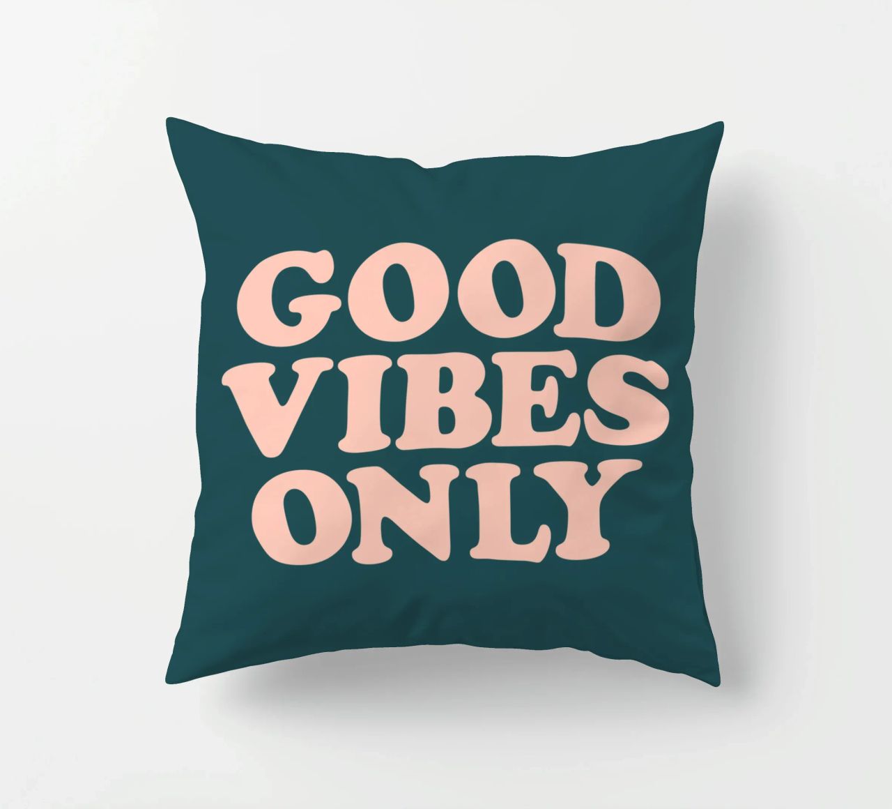 Good Vibes Only Retro Typography Design cuscino da THE MOTIVATED TYPE