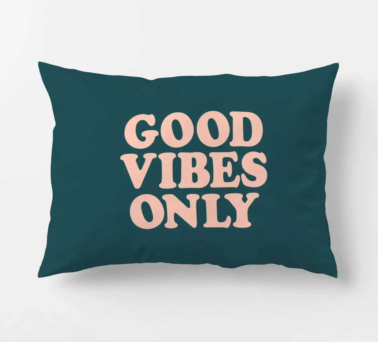 Good Vibes Only Retro Typografie Design Kissen von THE MOTIVATED TYPE