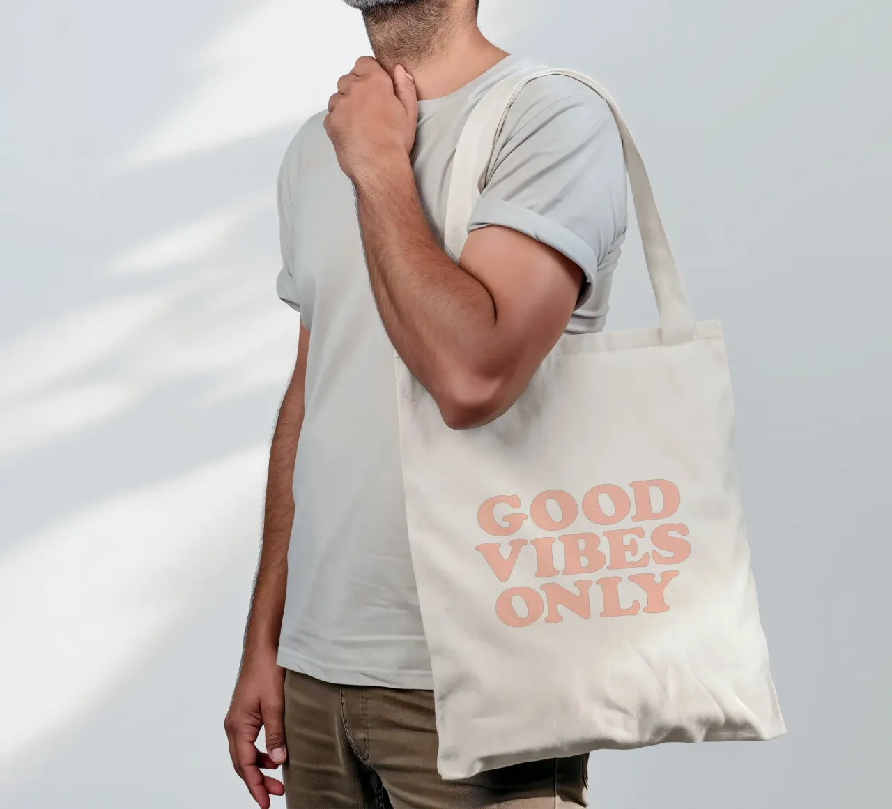 Good Vibes Only Retro Typography Design borsa in juta da THE MOTIVATED TYPE