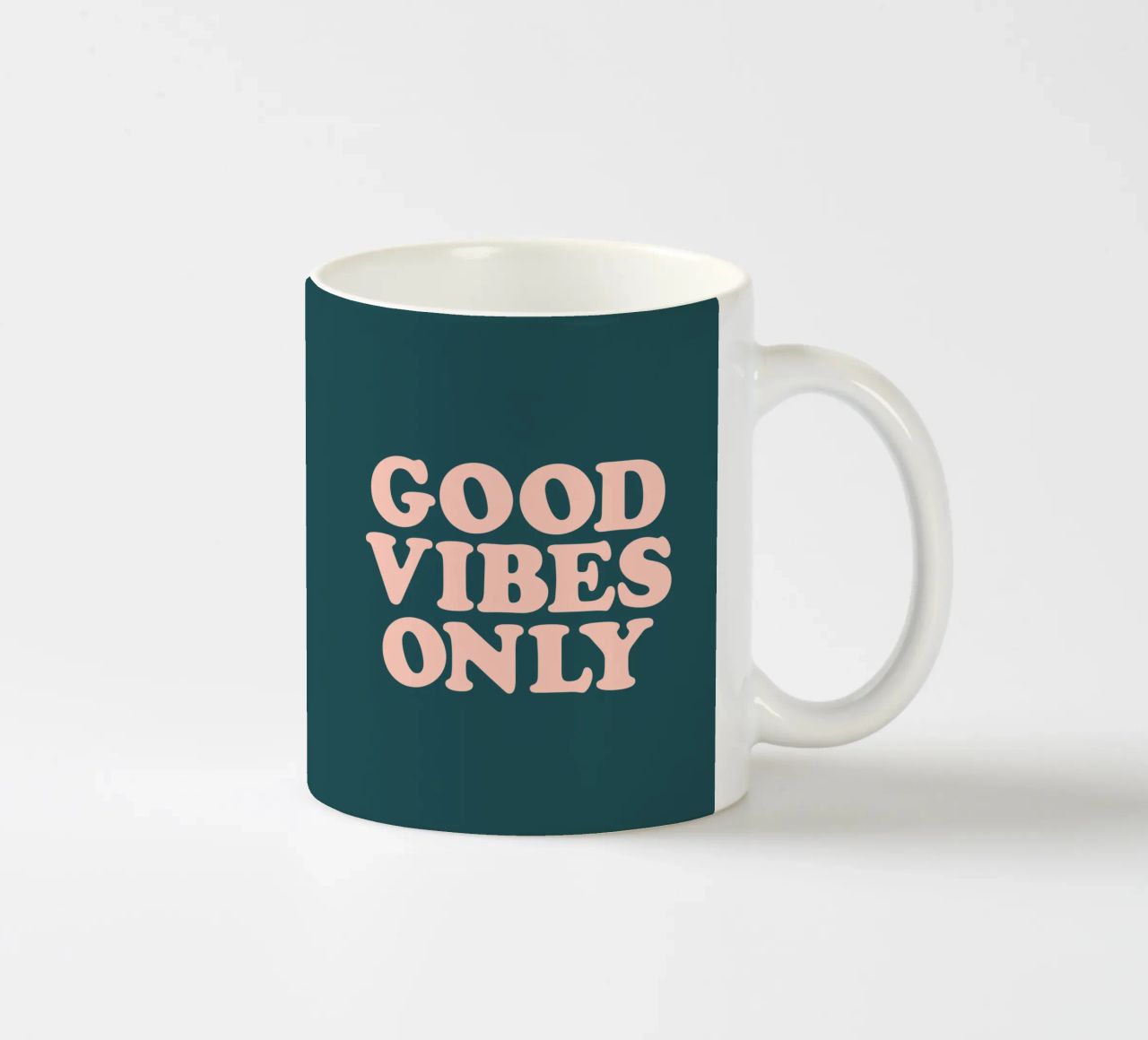 Good Vibes Only Retro Typography Design tazza in ceramica da THE MOTIVATED TYPE