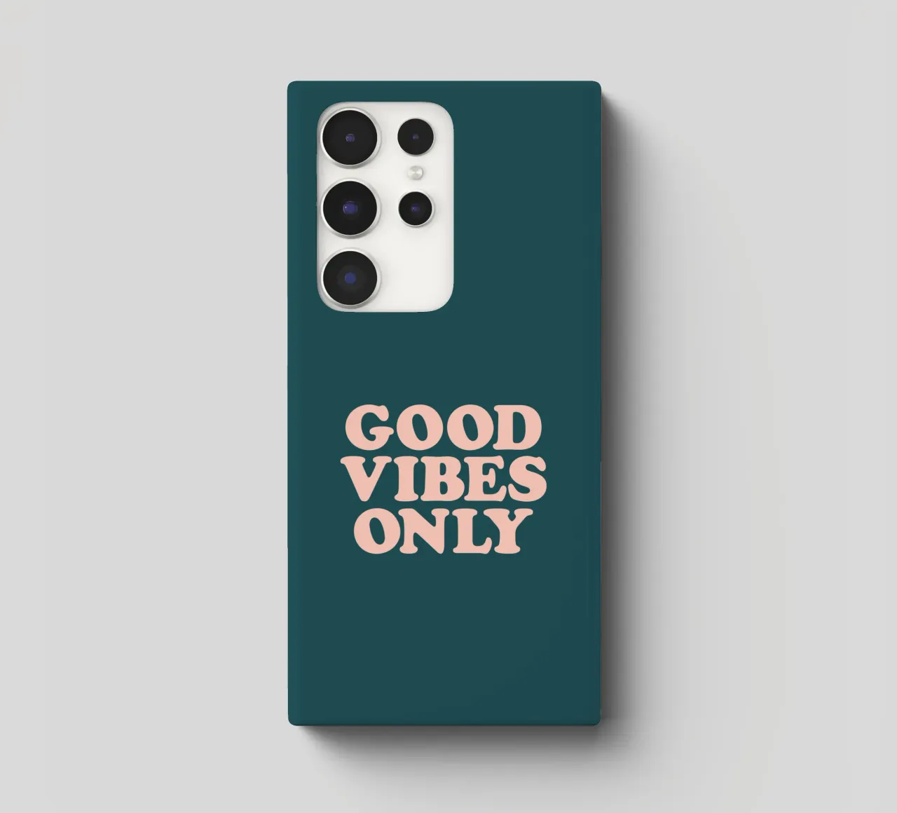 Good Vibes Only Retro Typography Design cover samsung da THE MOTIVATED TYPE