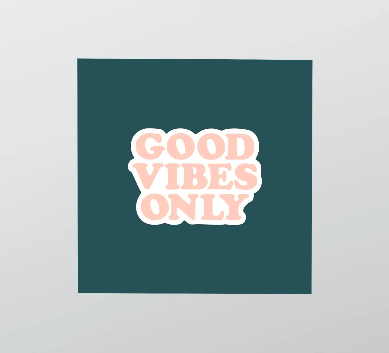 Good Vibes Only Retro Typography Design adesivo da THE MOTIVATED TYPE