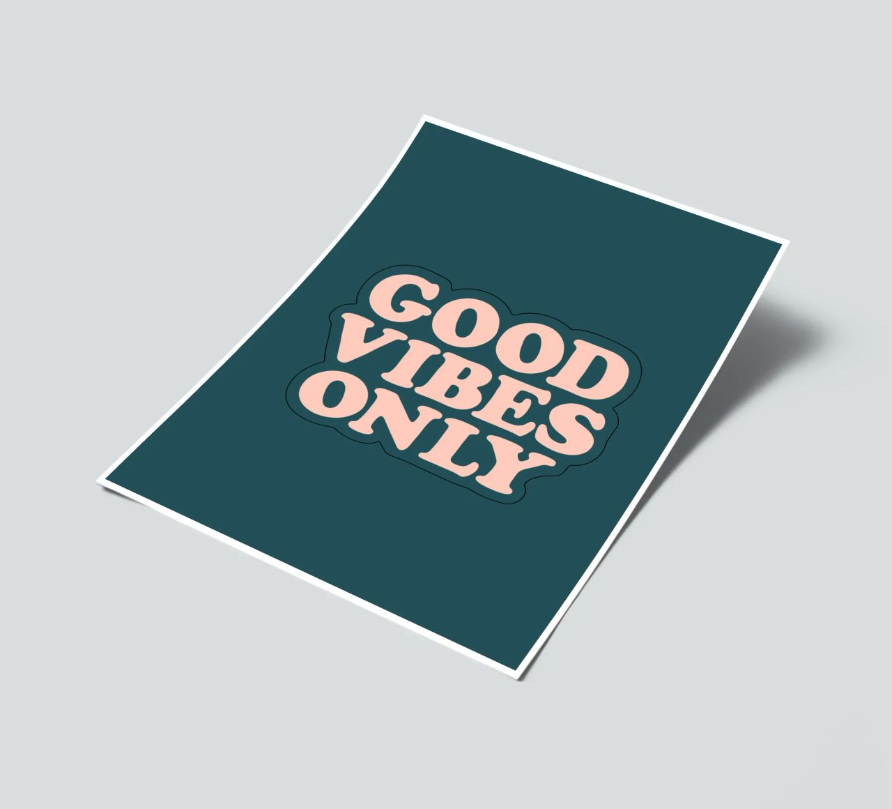 Good Vibes Only Retro Typography Design foglio adesivo da THE MOTIVATED TYPE